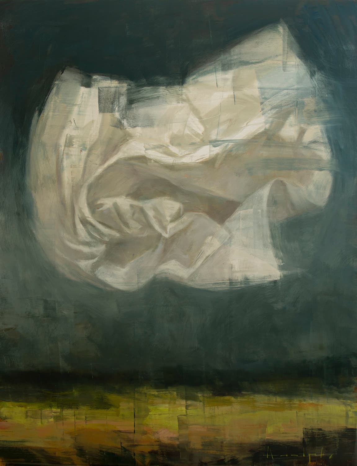 Message from a Storm No.2, Oil on canvas, 80 x 60 in.