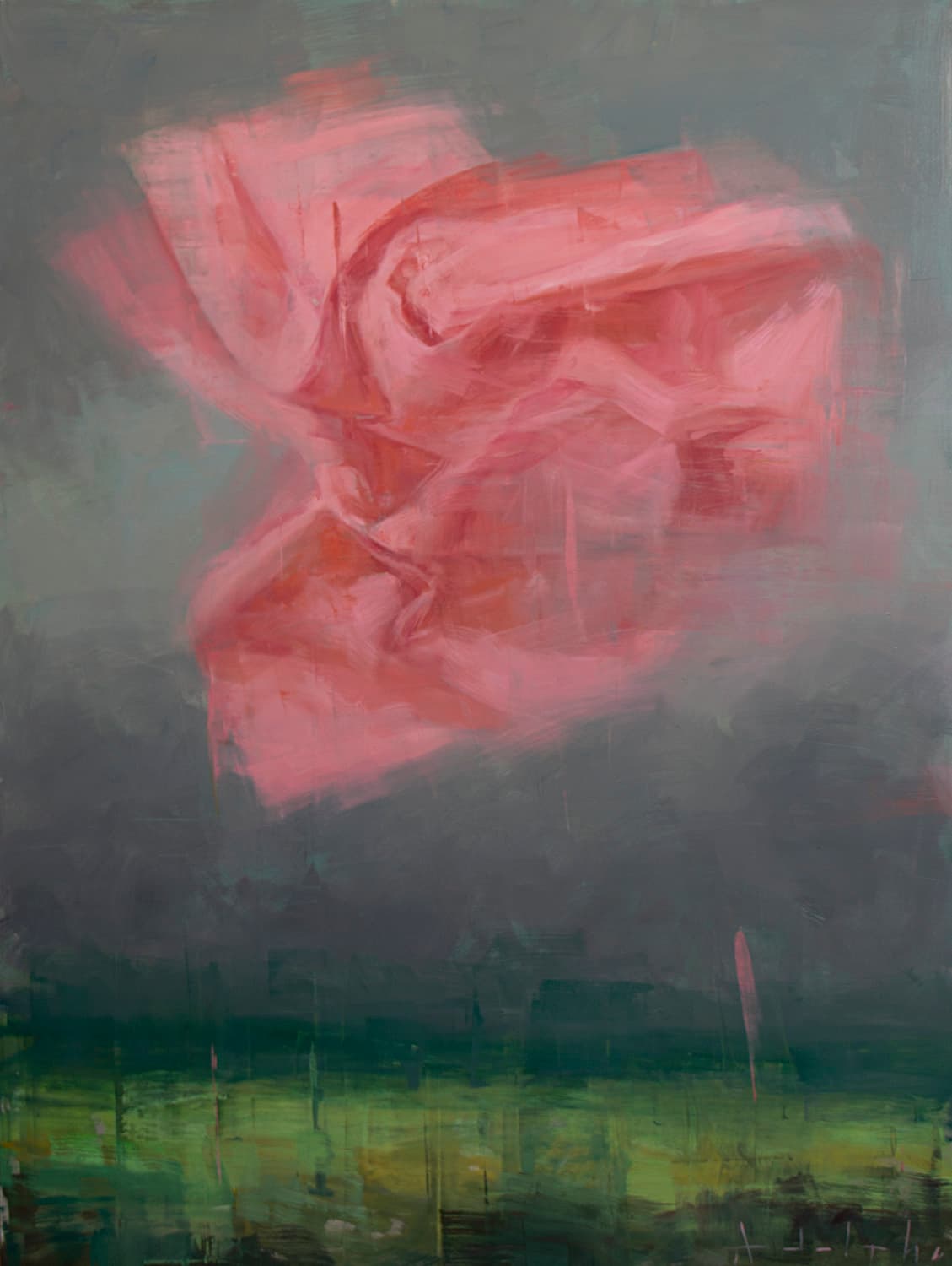 Message From A Storm, Oil on canvas, 80 x 60 in.