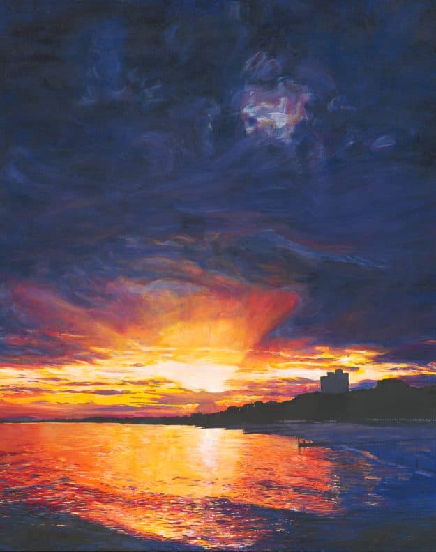 Sunset over Bournemouth Bay Original