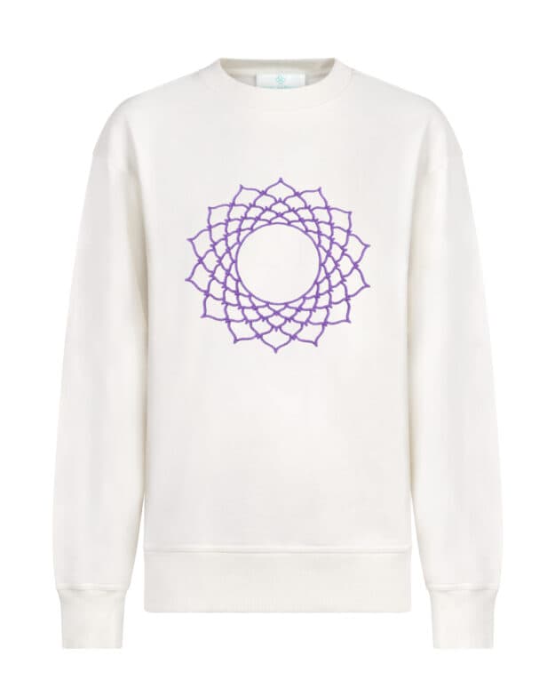 Crown Chakra Unisex Sweatshirt in Organic Cotton