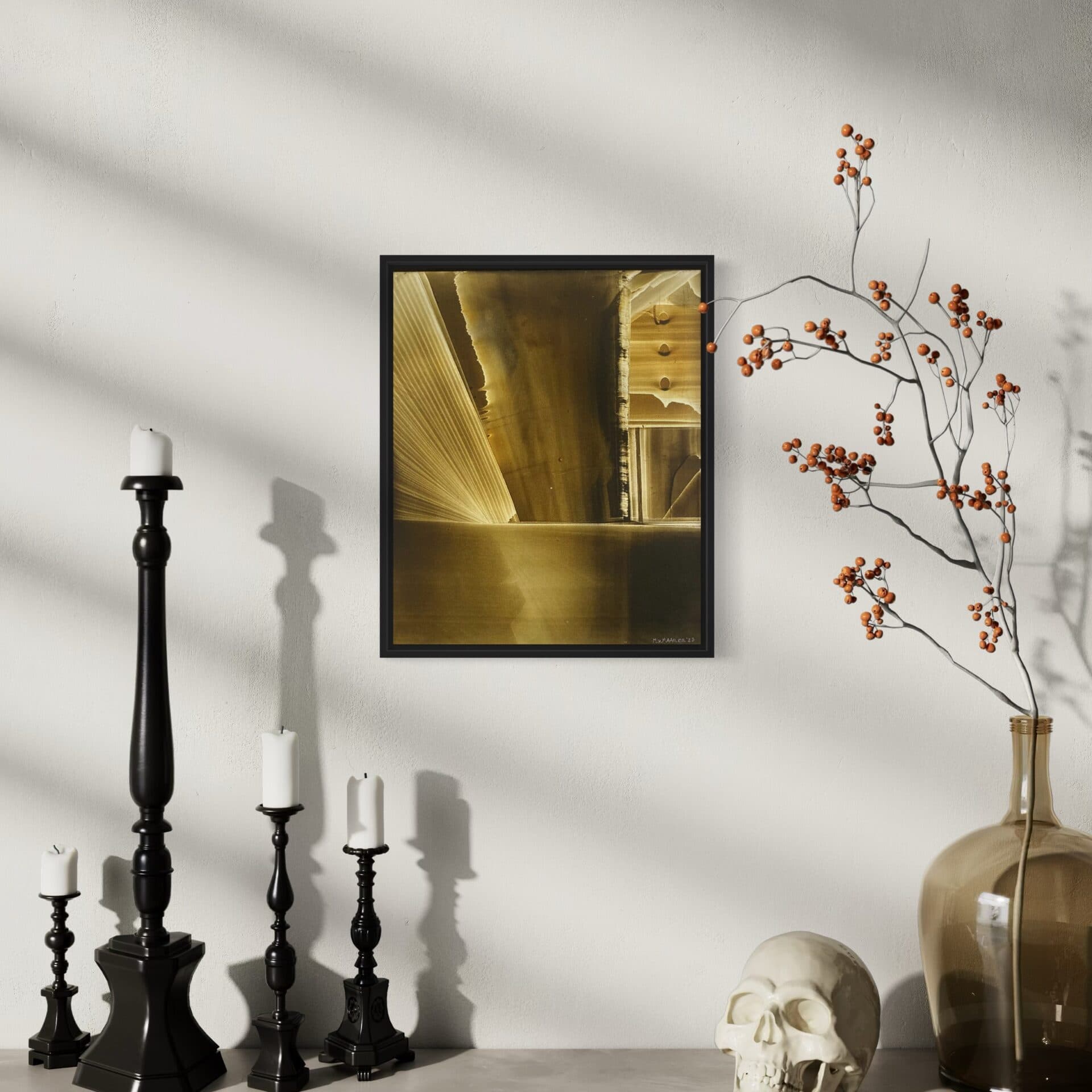 “Light rails” | Uniqie work! | Hand painted | Oil on panel | 27 x 33 cm | Framed
