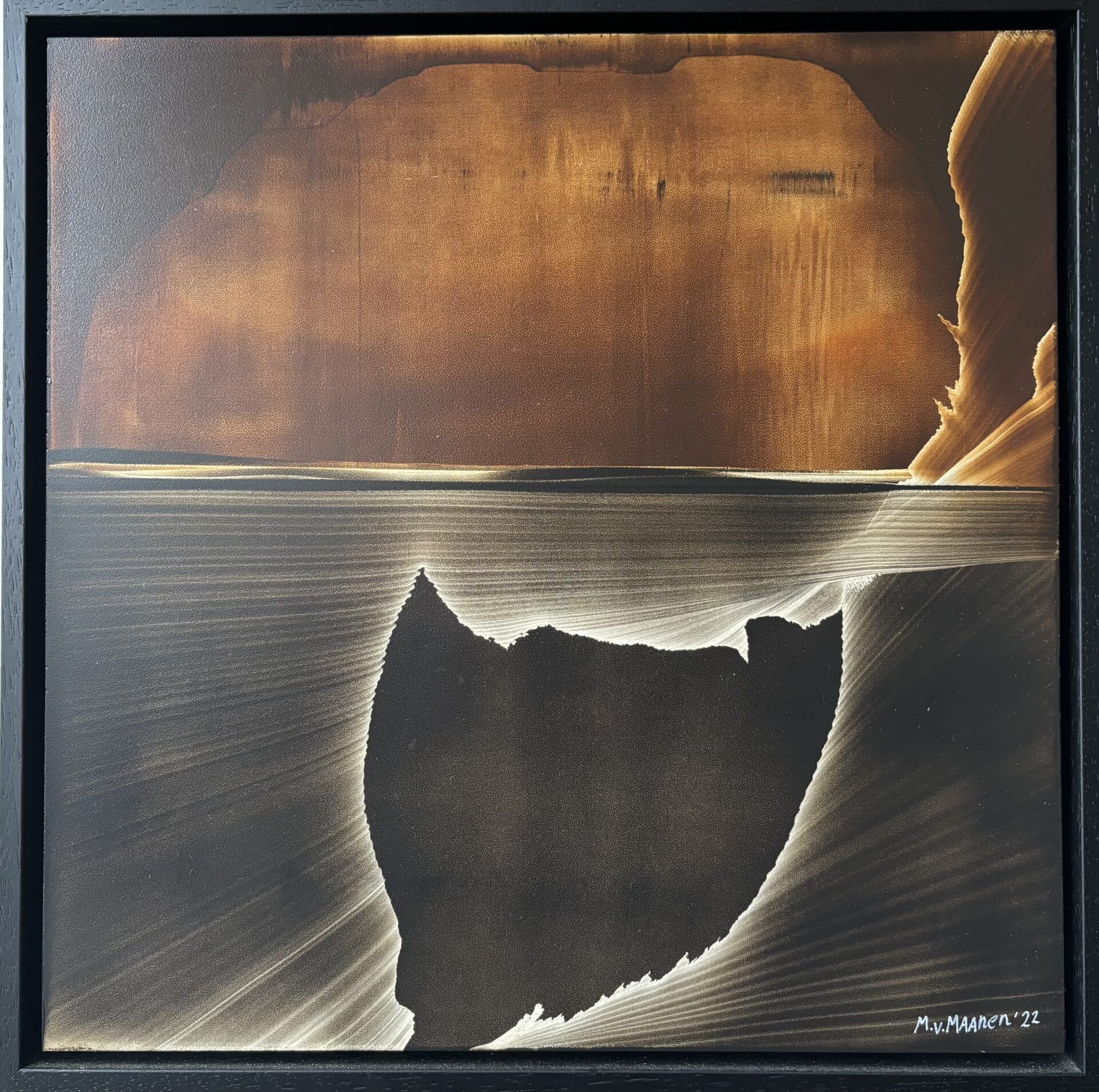 “Peaceful Journey” | Uniqie work! | Hand painted | Oil on panel | 40 x 40 cm | Framed