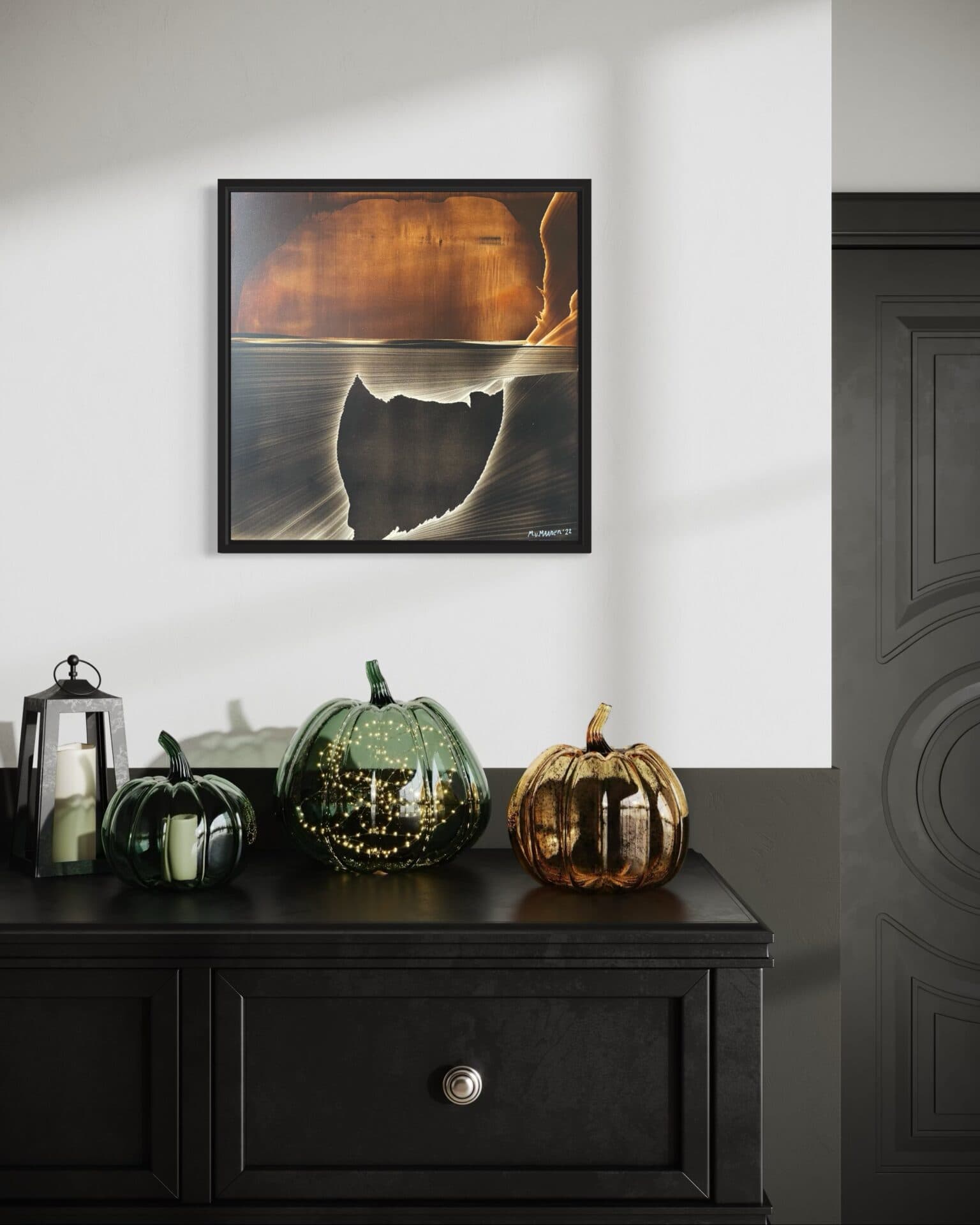 “Peaceful Journey” | Uniqie work! | Hand painted | Oil on panel | 40 x 40 cm | Framed