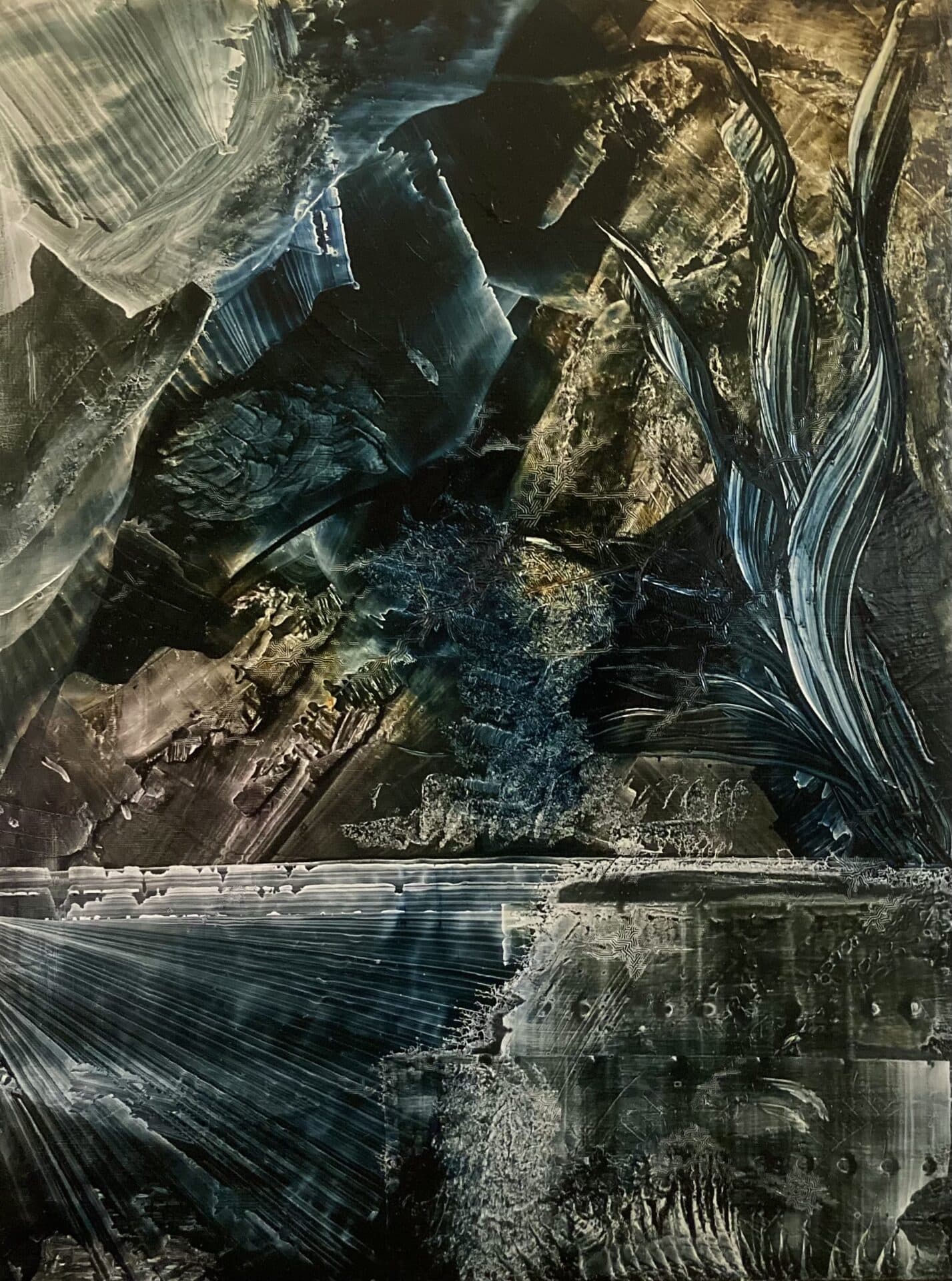 “Blue Lagoon” | Uniqie work! | Hand painted | Oil on canvas | 60 x 80 cm - Framed