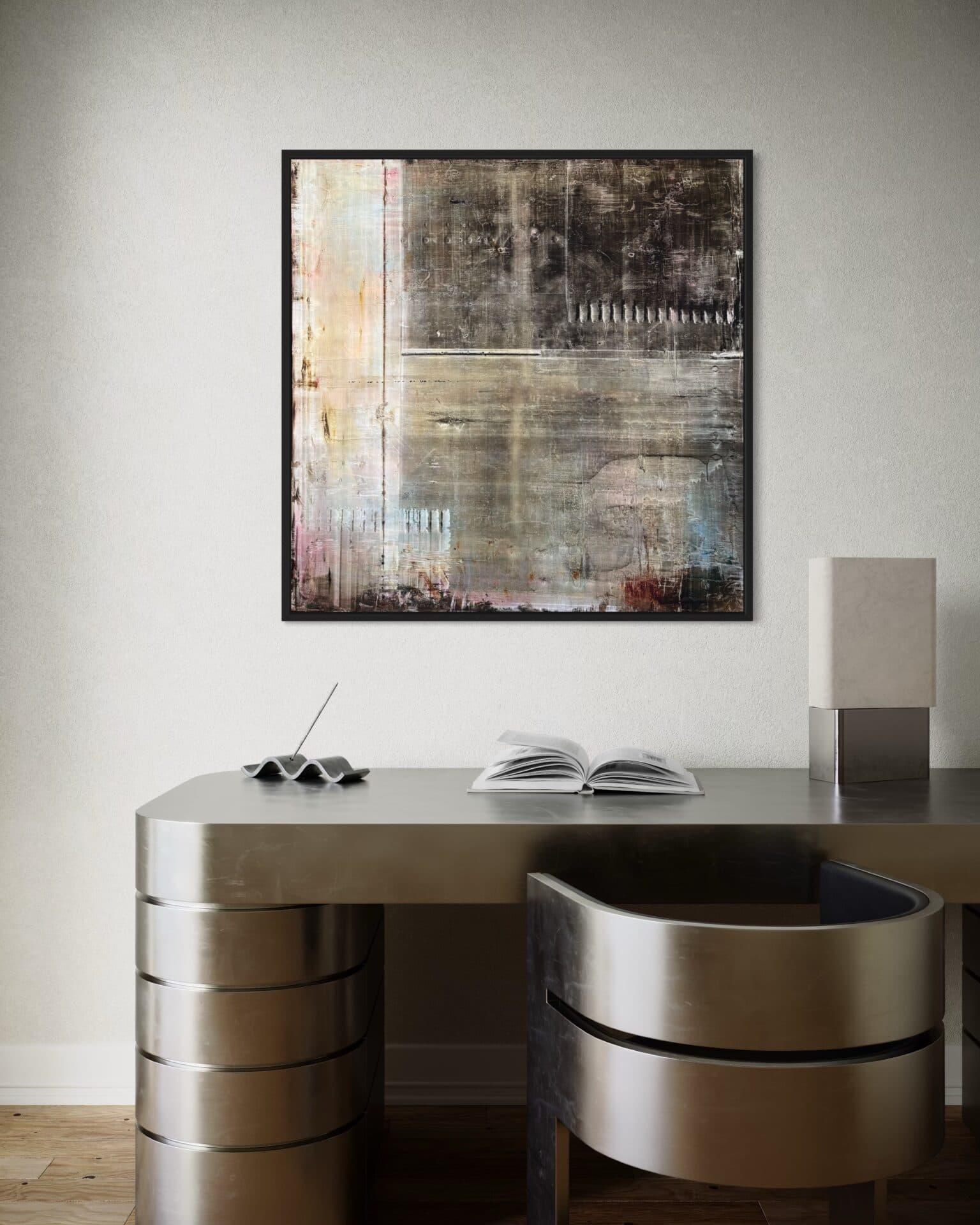 “Reflection” | Uniqie work! |  Hand painted! | Oil on Canvas | 100 x 100 cm - Framed