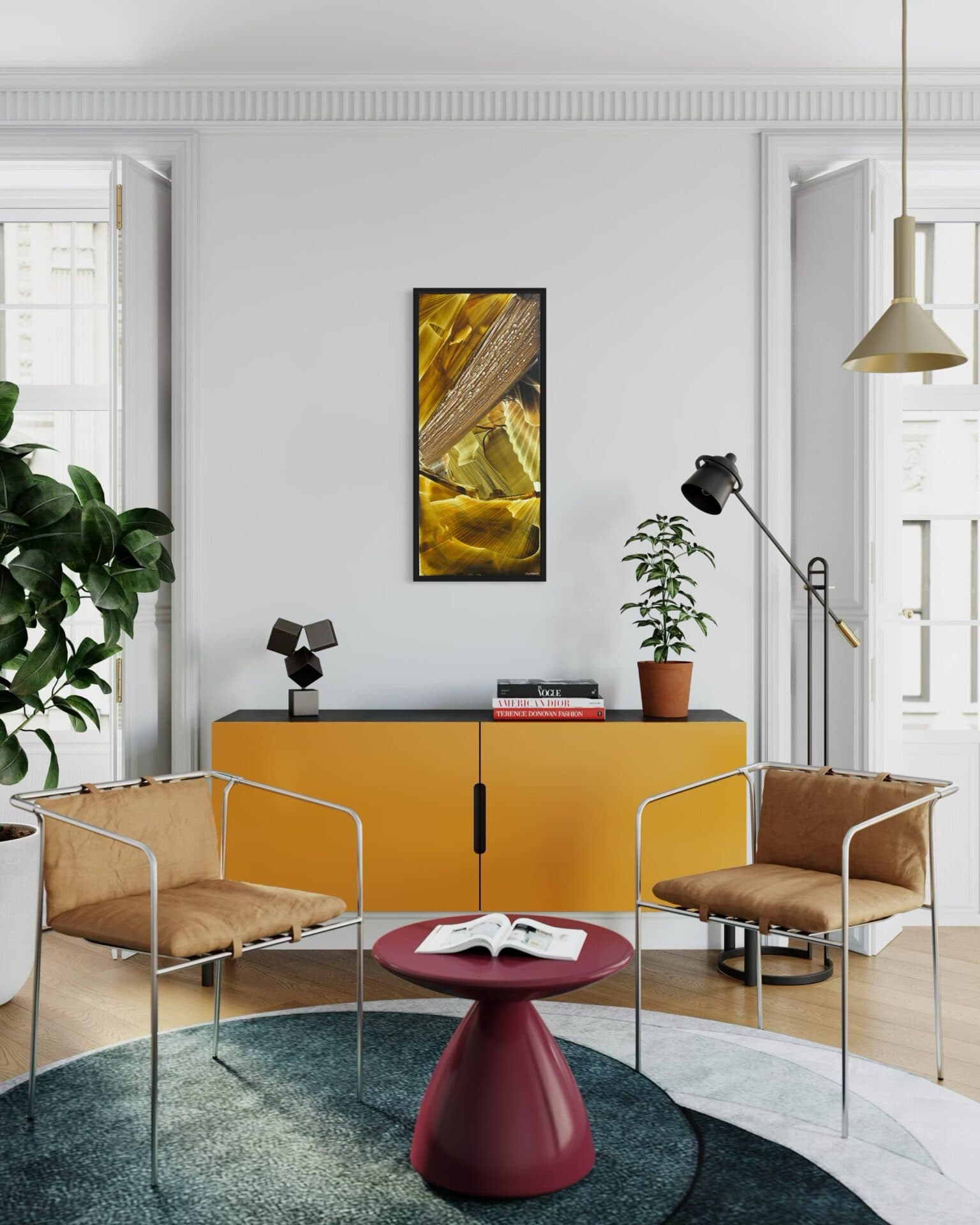 “Sparkling” | Uniqie work! |  Hand painted! | Oil on Panel | 43 x 95 cm - Framed
