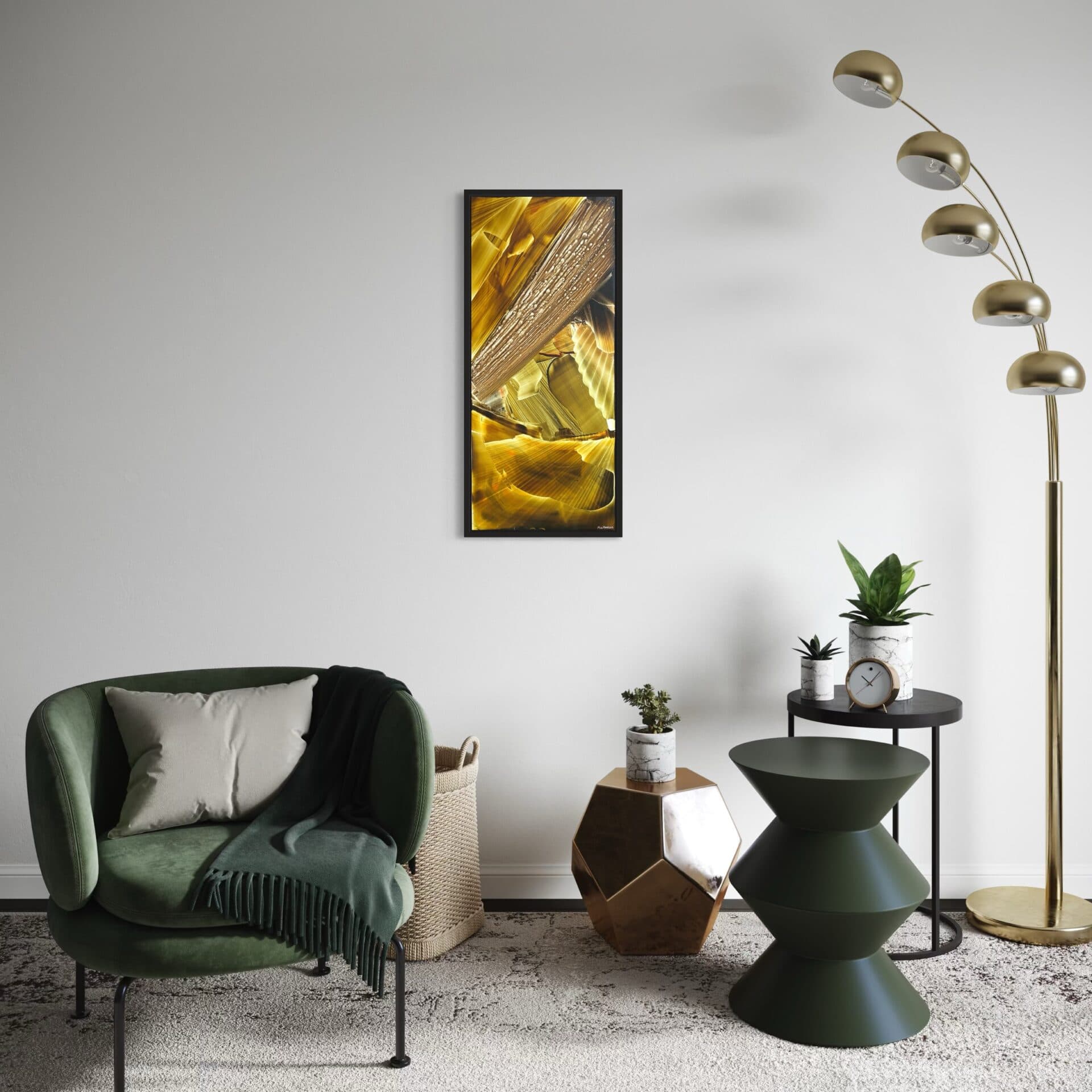 “Sparkling” | Uniqie work! |  Hand painted! | Oil on Panel | 43 x 95 cm - Framed