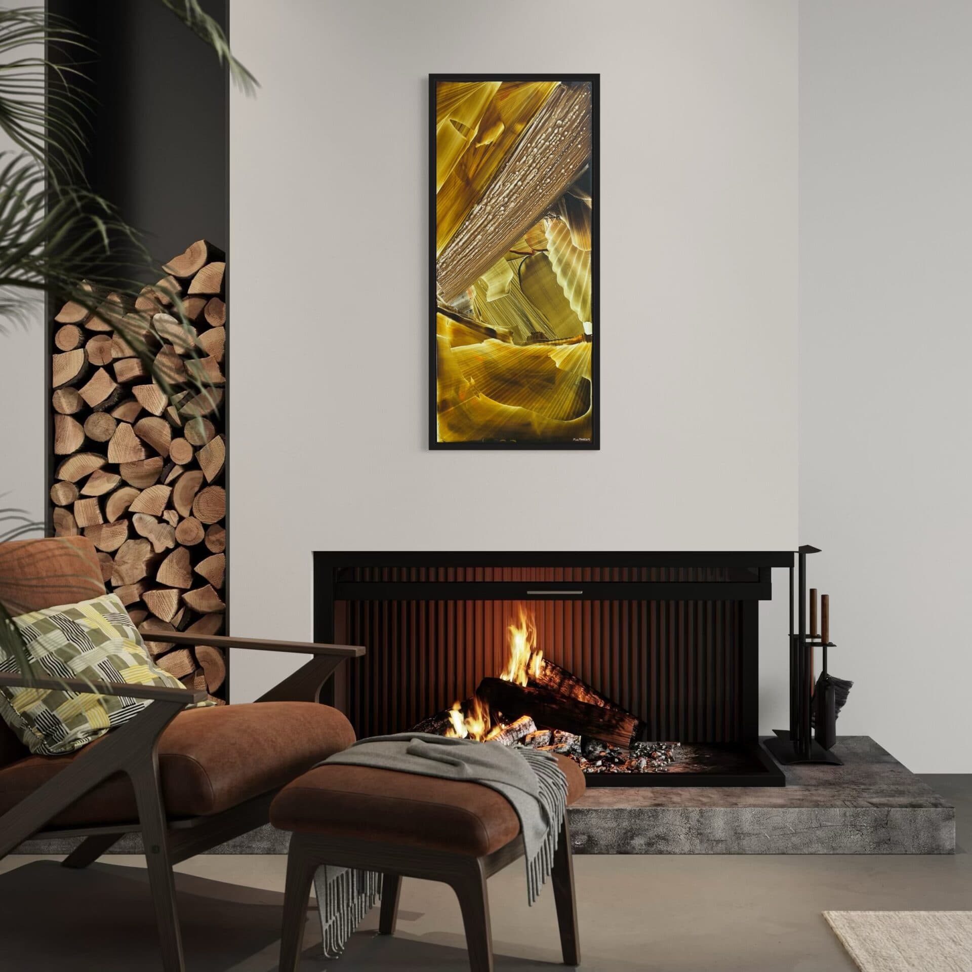 “Sparkling” | Uniqie work! |  Hand painted! | Oil on Panel | 43 x 95 cm - Framed