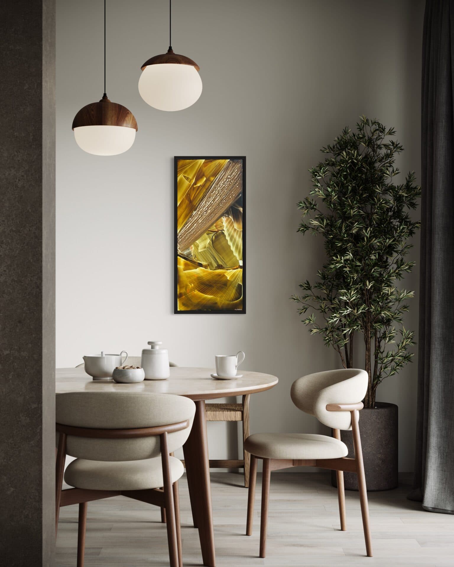 “Sparkling” | Uniqie work! |  Hand painted! | Oil on Panel | 43 x 95 cm - Framed
