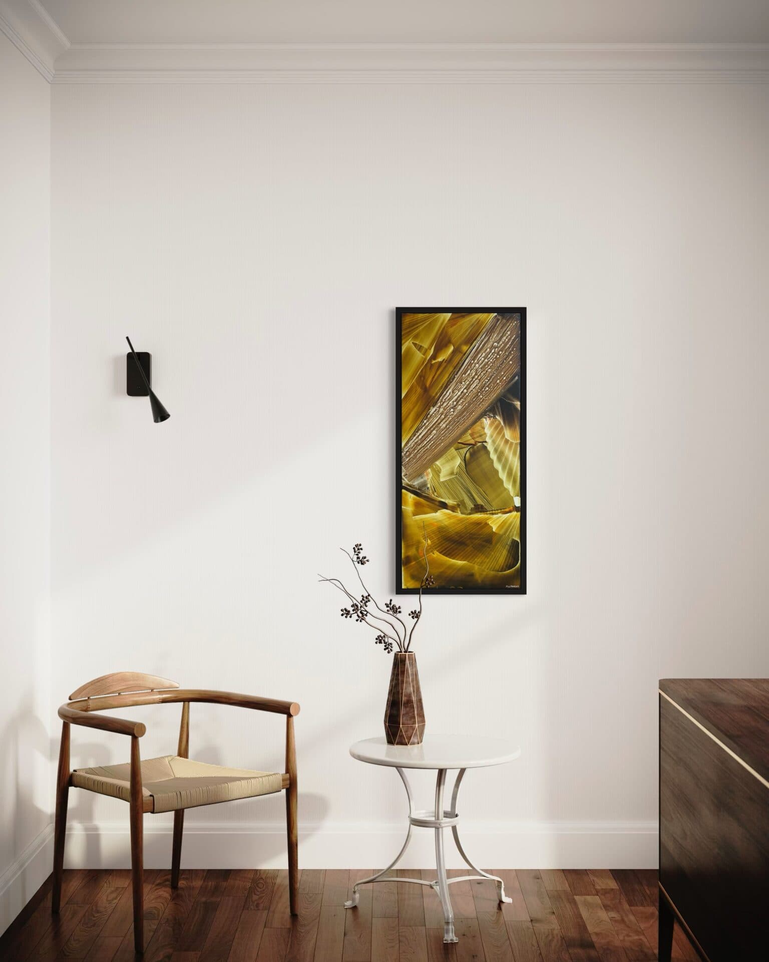 “Sparkling” | Uniqie work! |  Hand painted! | Oil on Panel | 43 x 95 cm - Framed