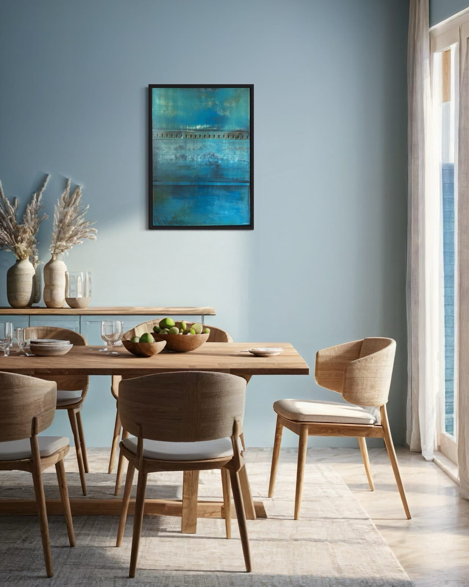 “Blue Sky” | Unique painting |  Hand painted! | Oil on panel | 50 x 70 cm | Framed