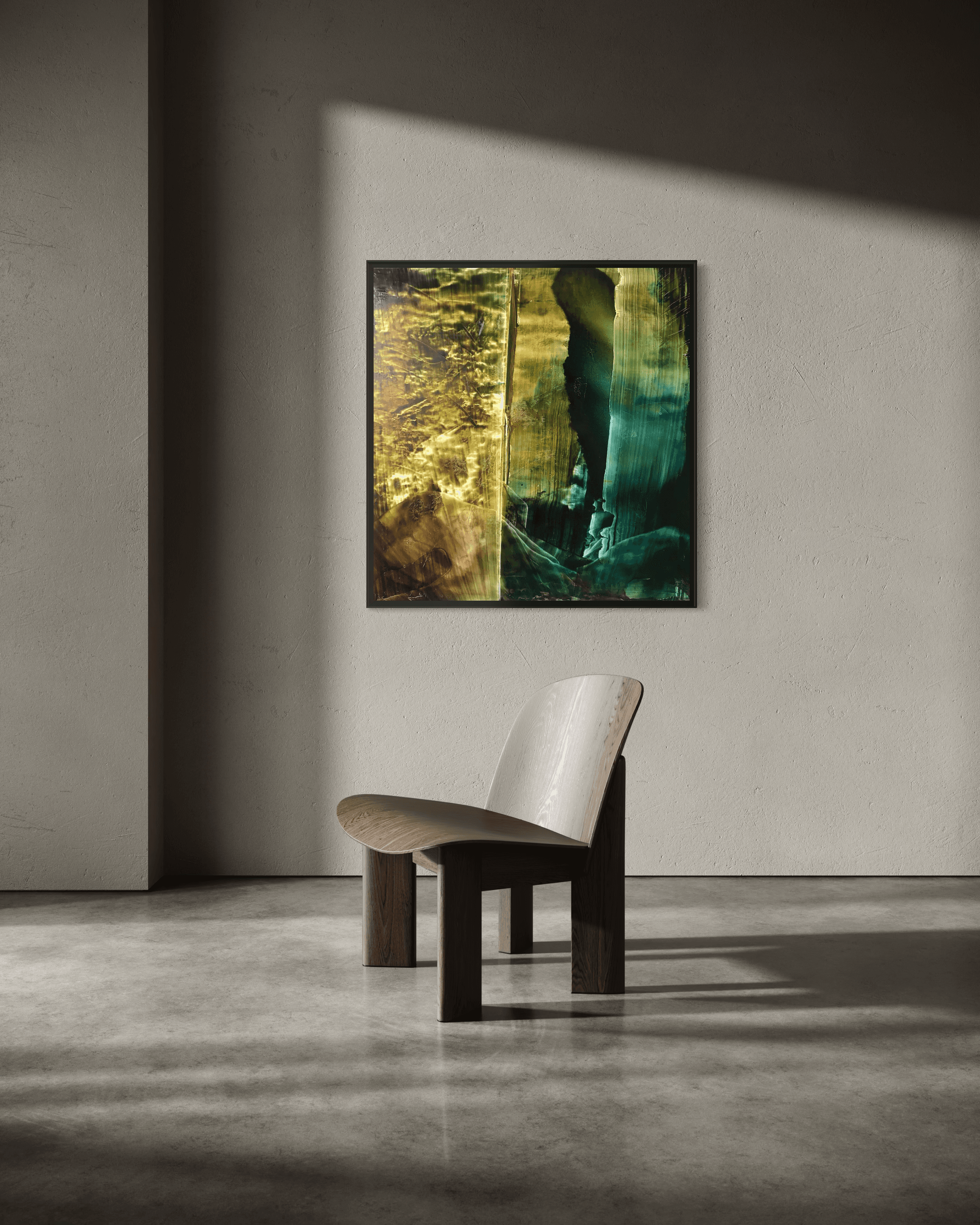 “The veil” Unique work! | Hand painted | Oil on Canvas - 100 x 100 cm - Framed