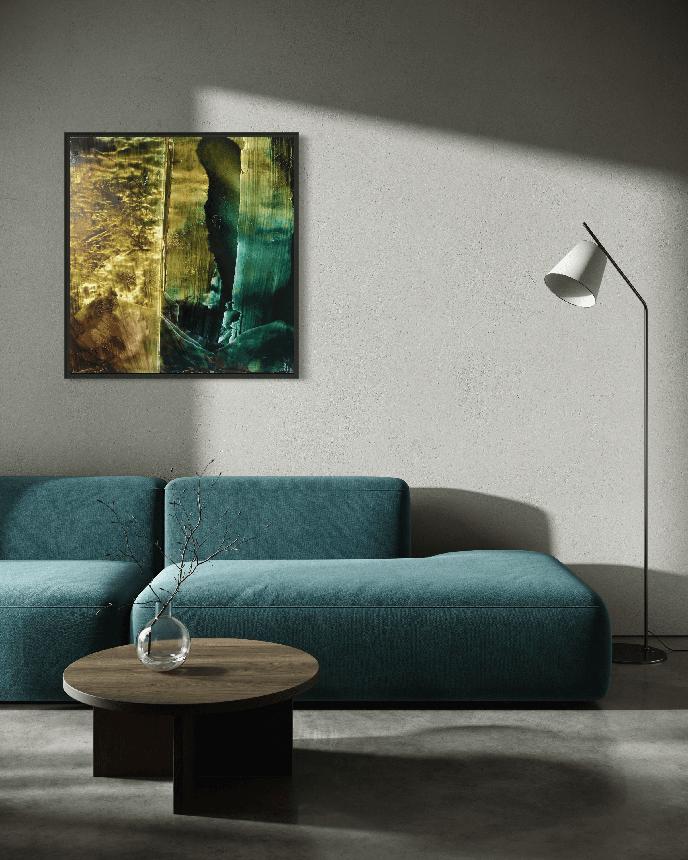 “The veil” Unique work! | Hand painted | Oil on Canvas - 100 x 100 cm - Framed