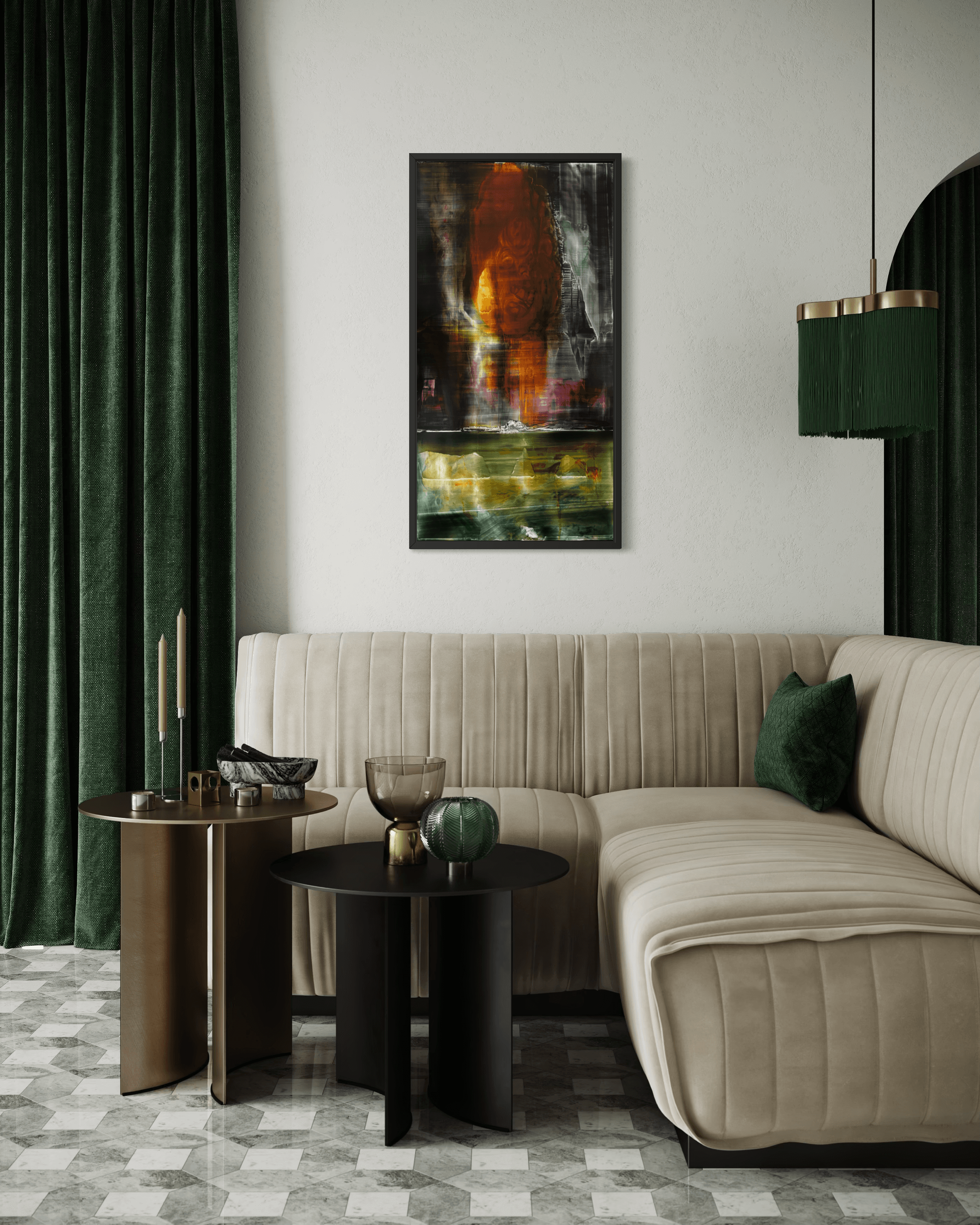 “Awakening Colors” | Unique work! | Hand painting | Oil on panel | 60 x 116 cm | Framed