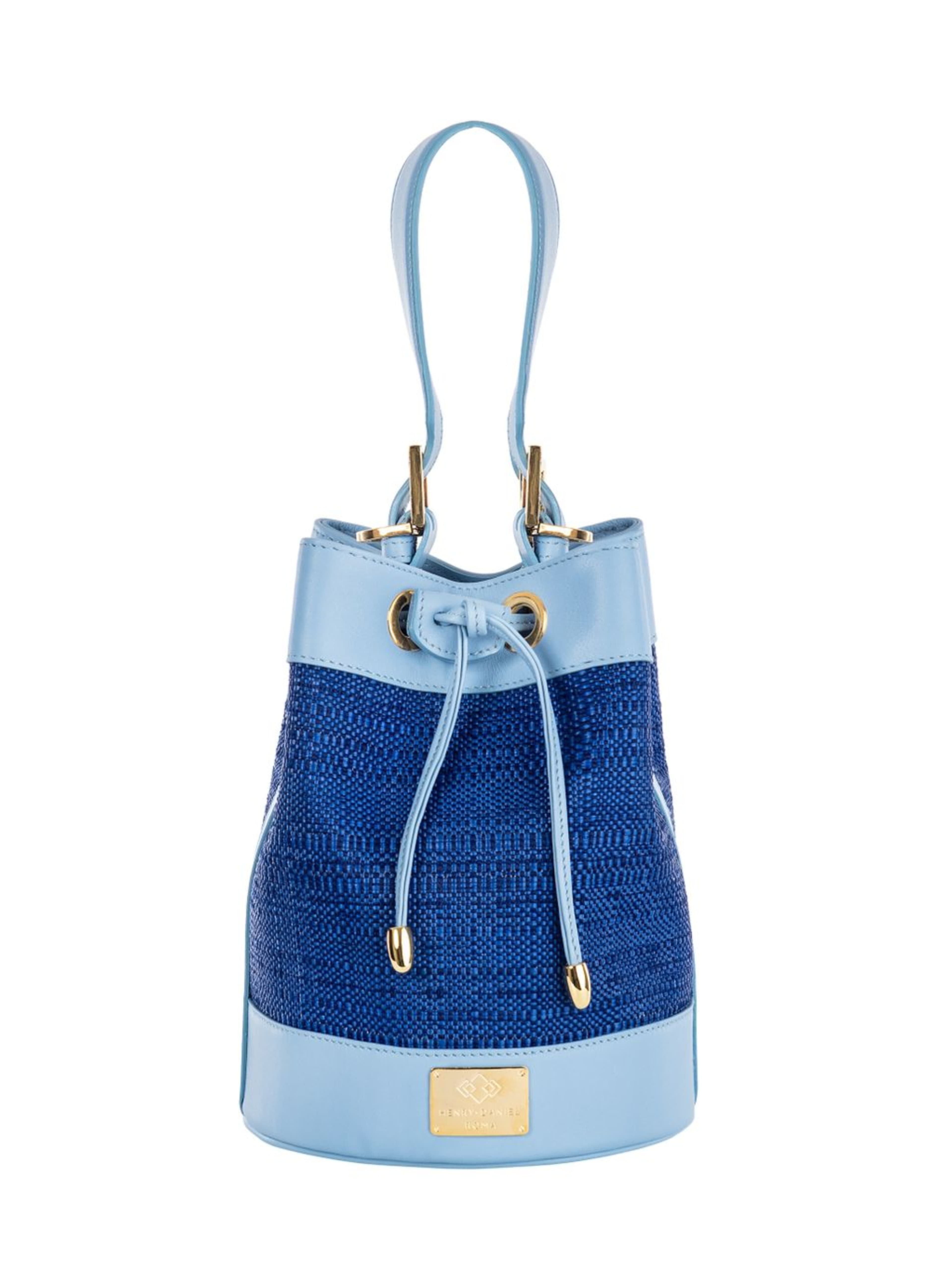 Alice Blu leather and Blu Raffia