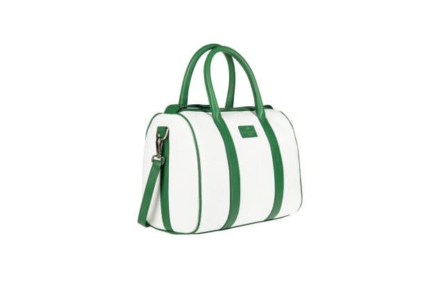 lucia Green Leather begie raffia