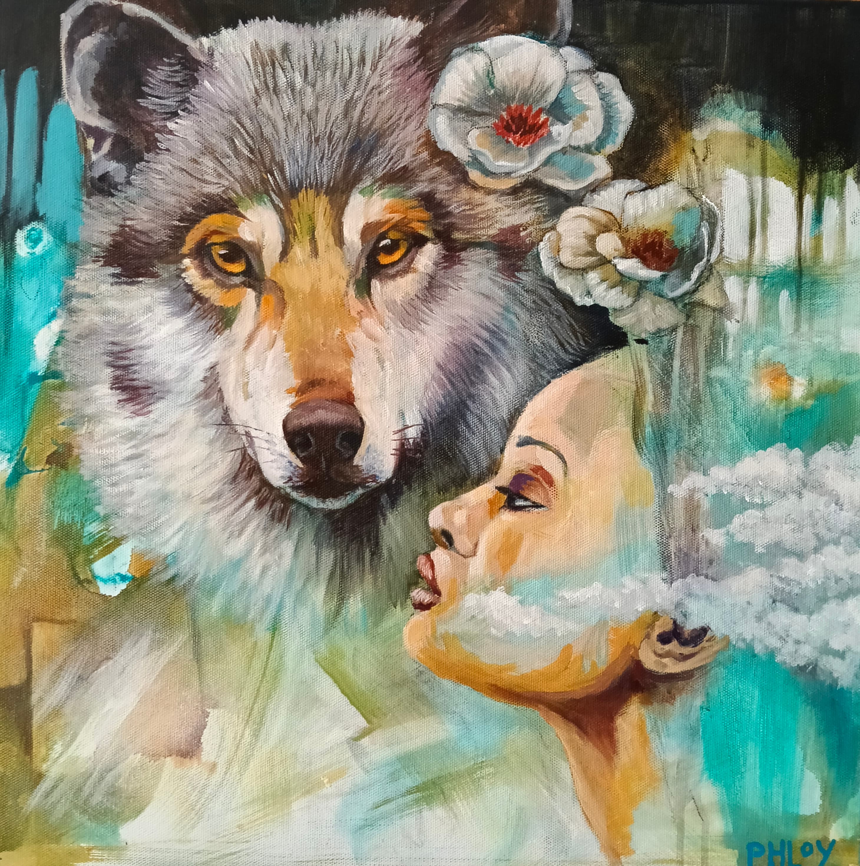 My Inner Guide Surrealistische wildlife schilderij