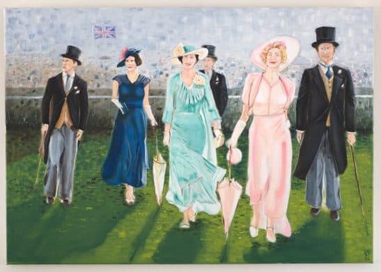 Royal Ascot - Making an appearance (Original Oil Painting on Canvas 70x100cm)