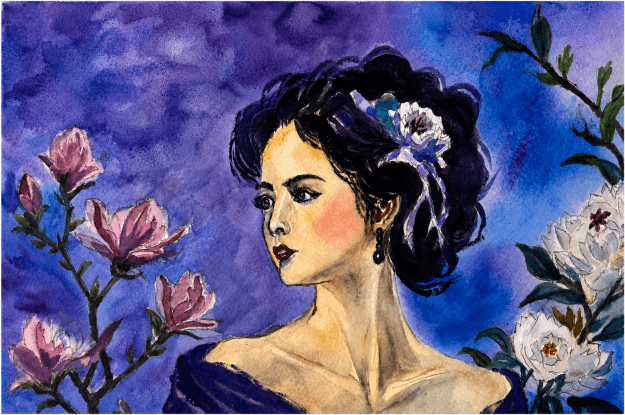 Gaze Among Blossoms