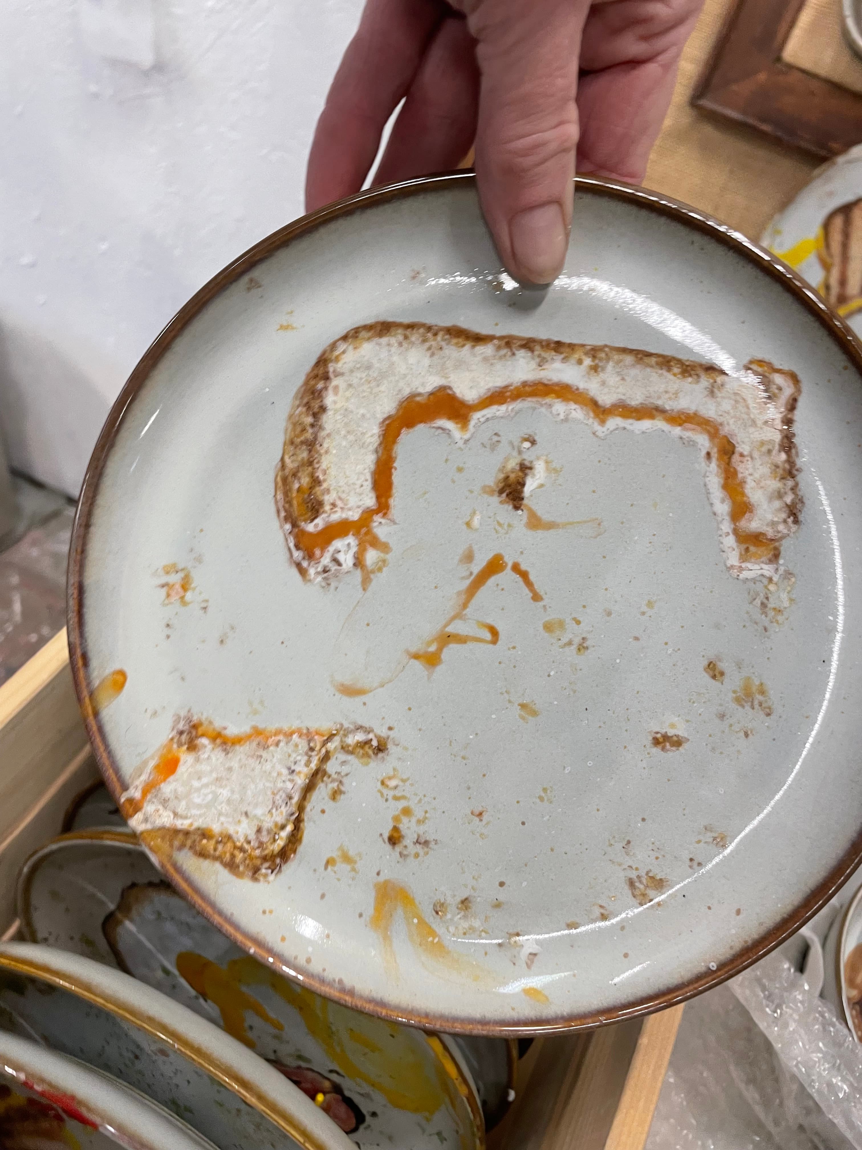 from the series; "Dirty Dishes” Plate.02   sandwich, peanut butter