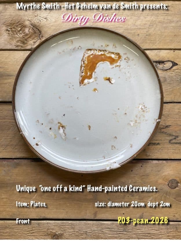 from the series; "Dirty Dishes” Plate.03  sandwich, peanut butter