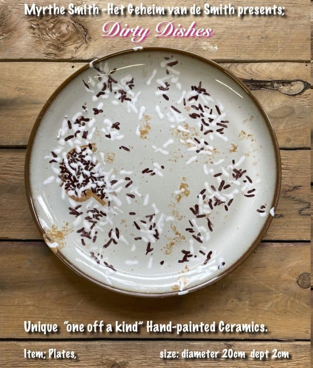 from the series; "Dirty Dishes” Plate.01  sandwich, chocolate sprinkles