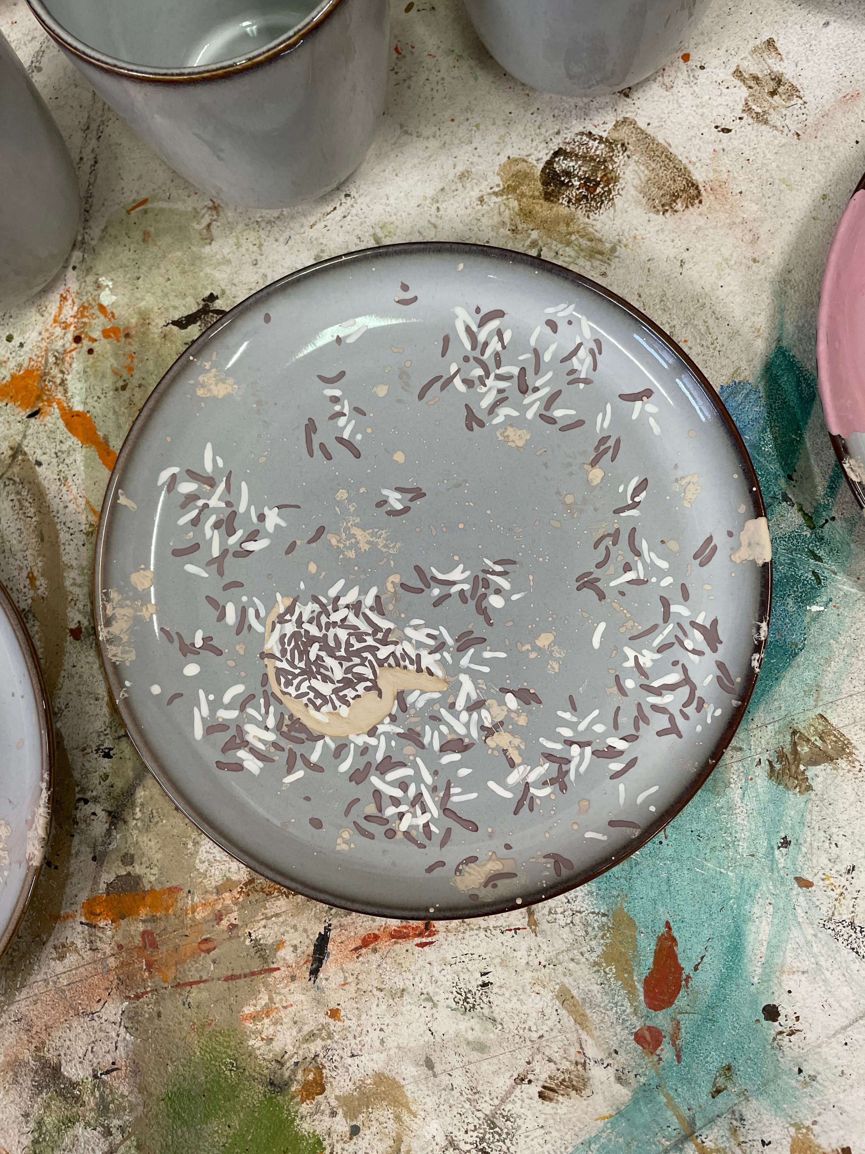 from the series; "Dirty Dishes” Plate.01  sandwich, chocolate sprinkles