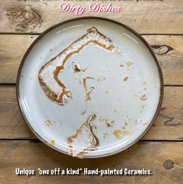 from the series; "Dirty Dishes” Plate.01  sandwich, peanut butter