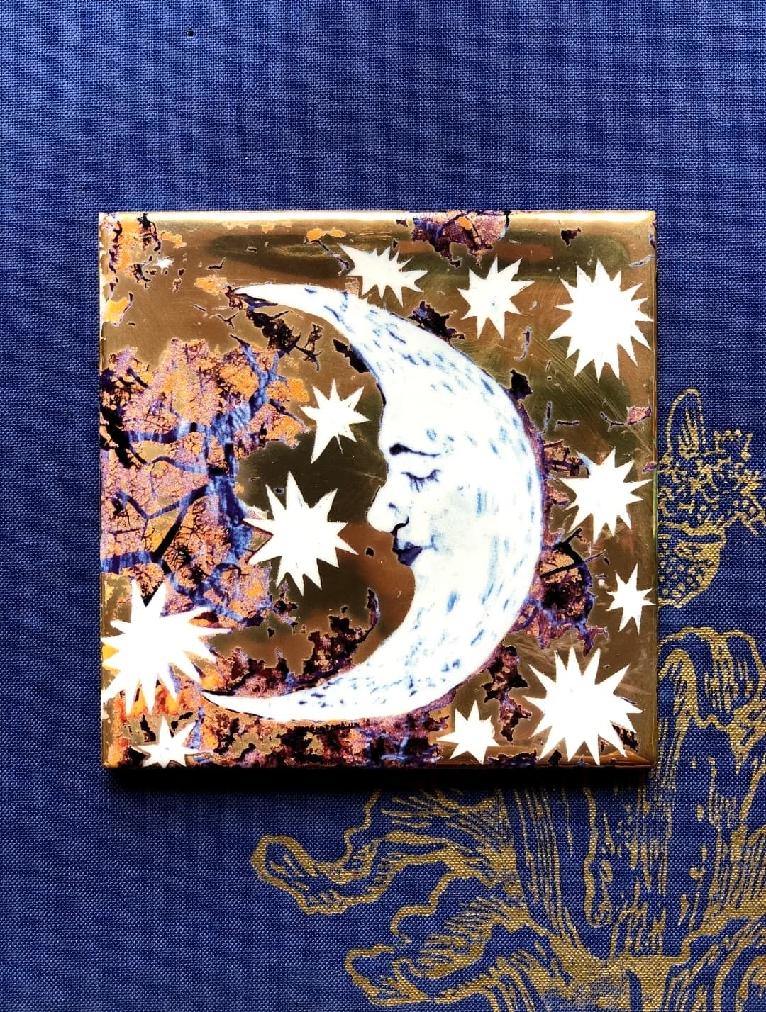 Set of 5 ceramic tiles “Look at the sky”