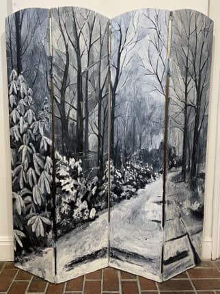Walk with me four panel folding screen