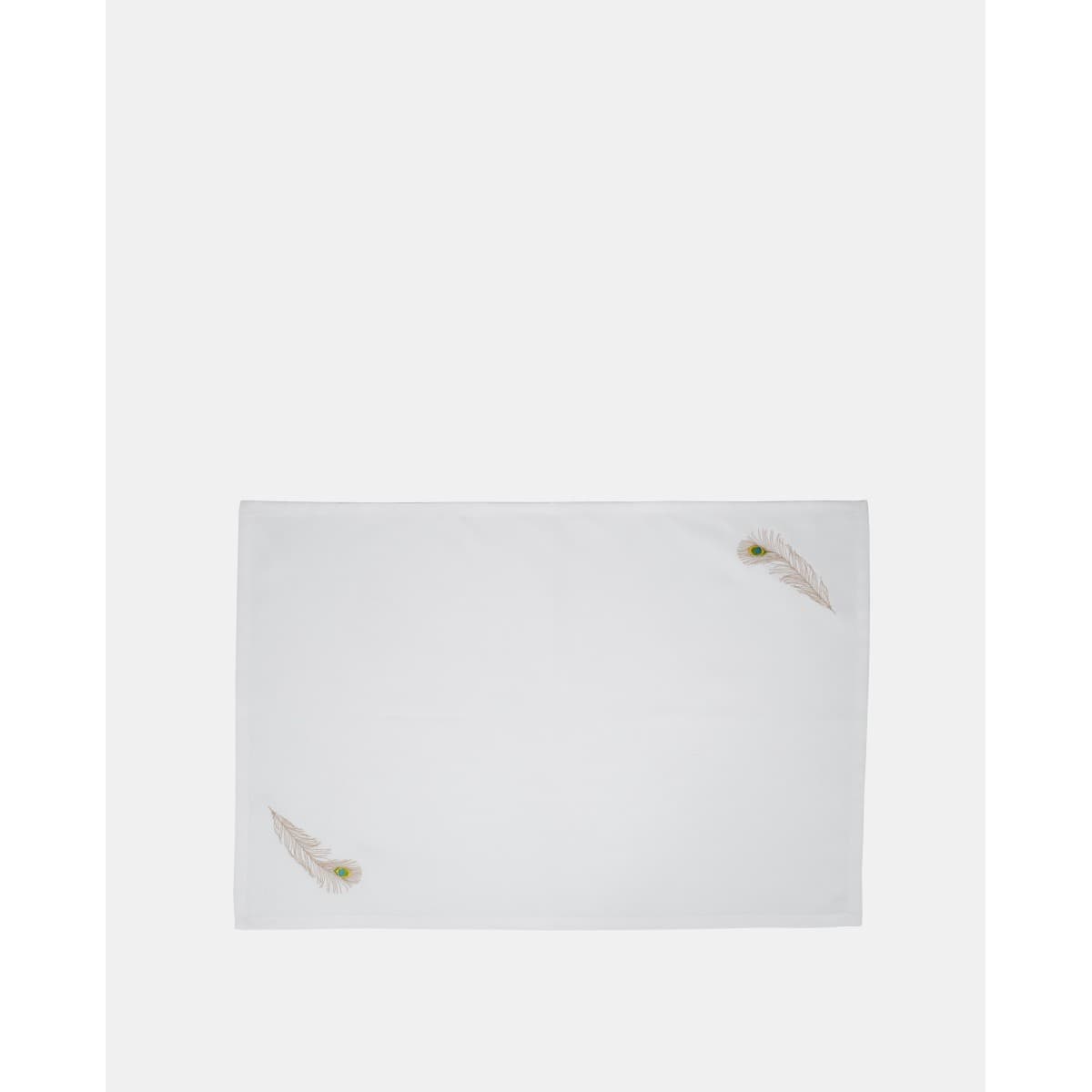 INDIVIDUAL LINE TABLECLOTH FEATHER EMBROIDED