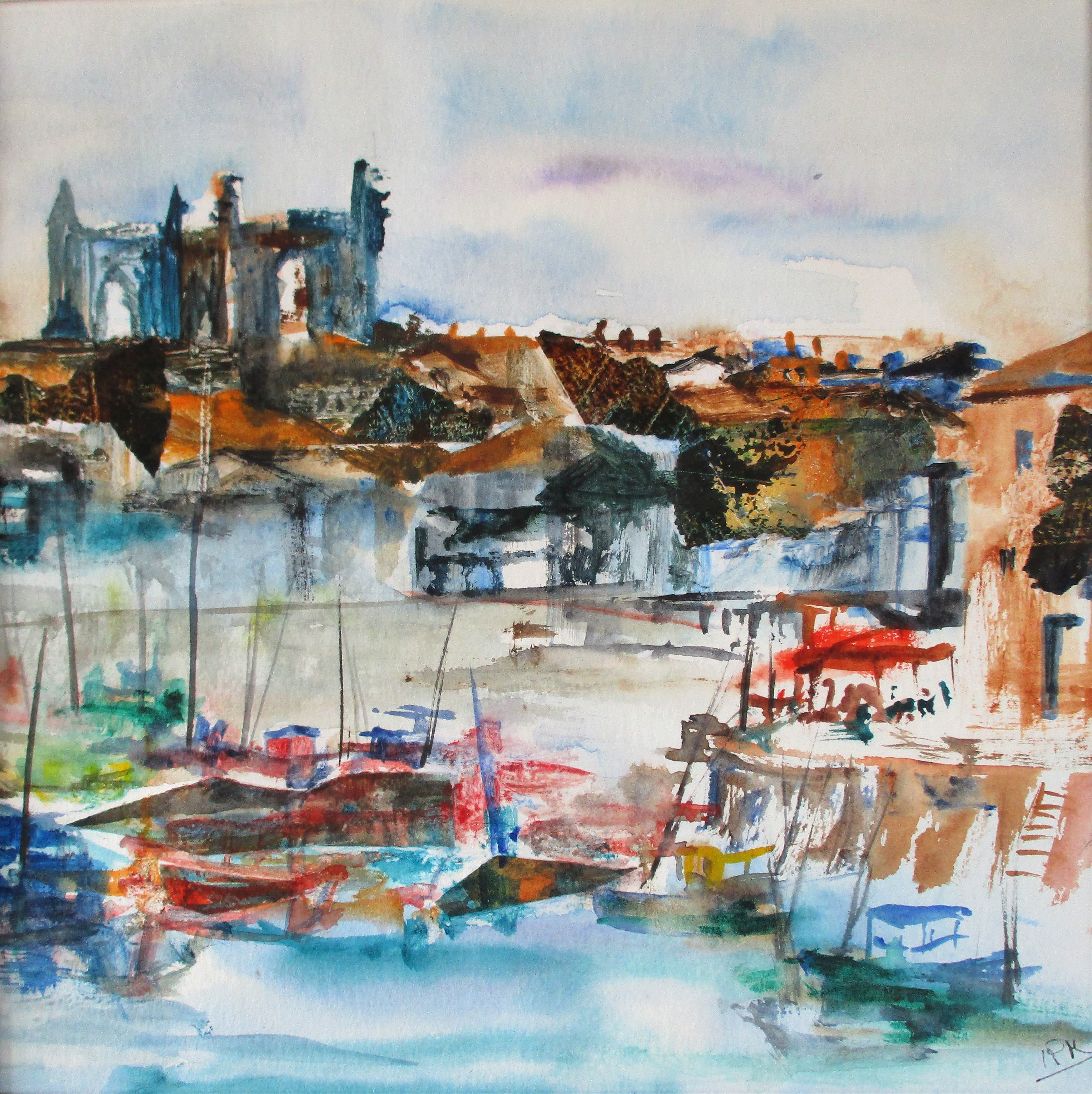 Aquarelle sur papier et collages