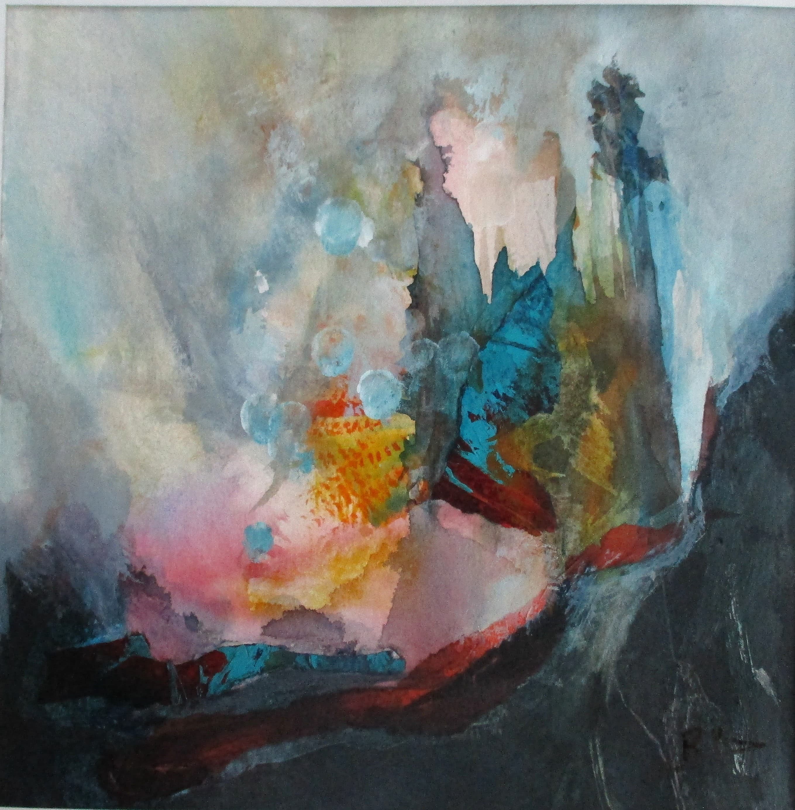 Aquarelle sur papier et collages