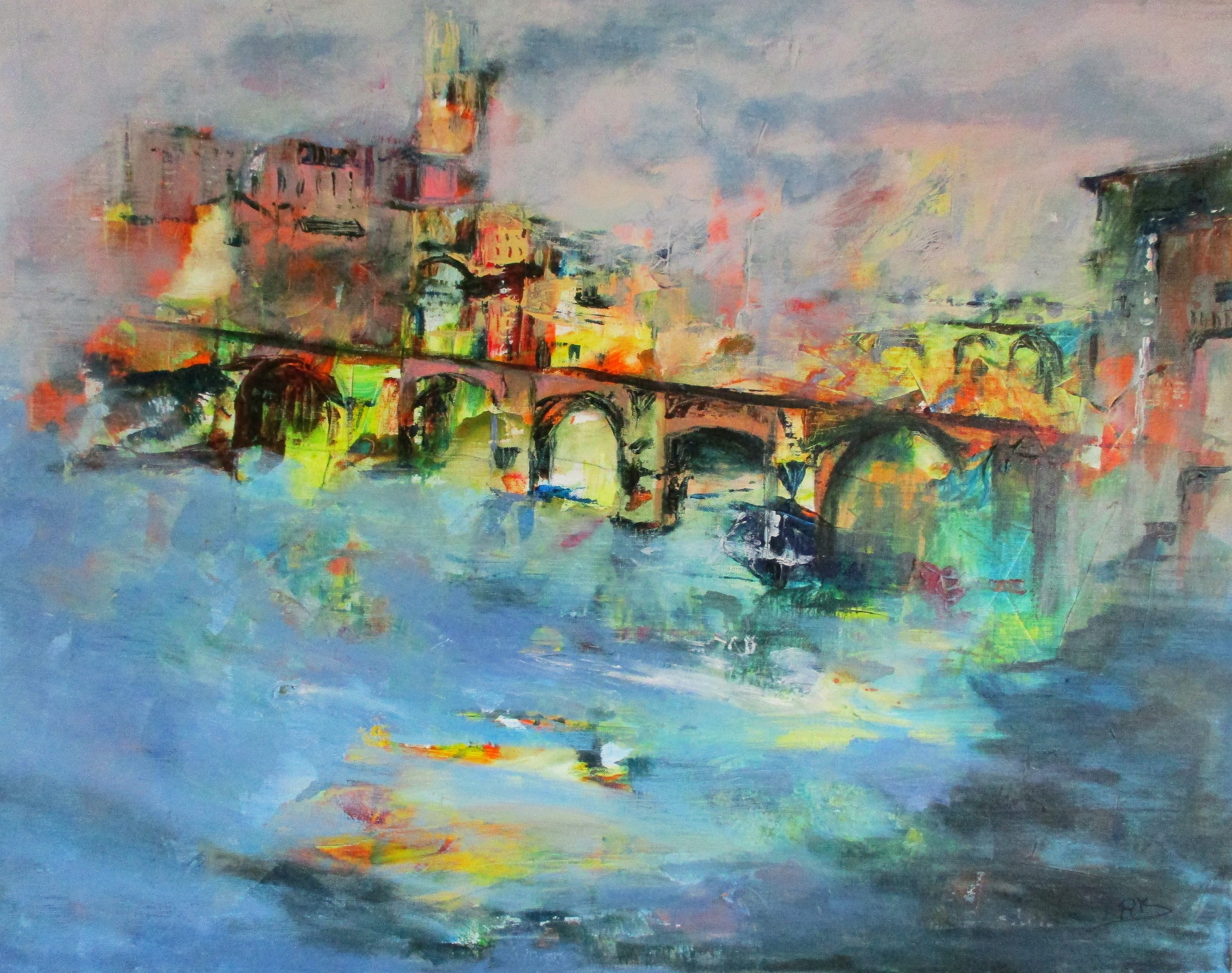 Tableau Acrylique et collages sur toile de lin
