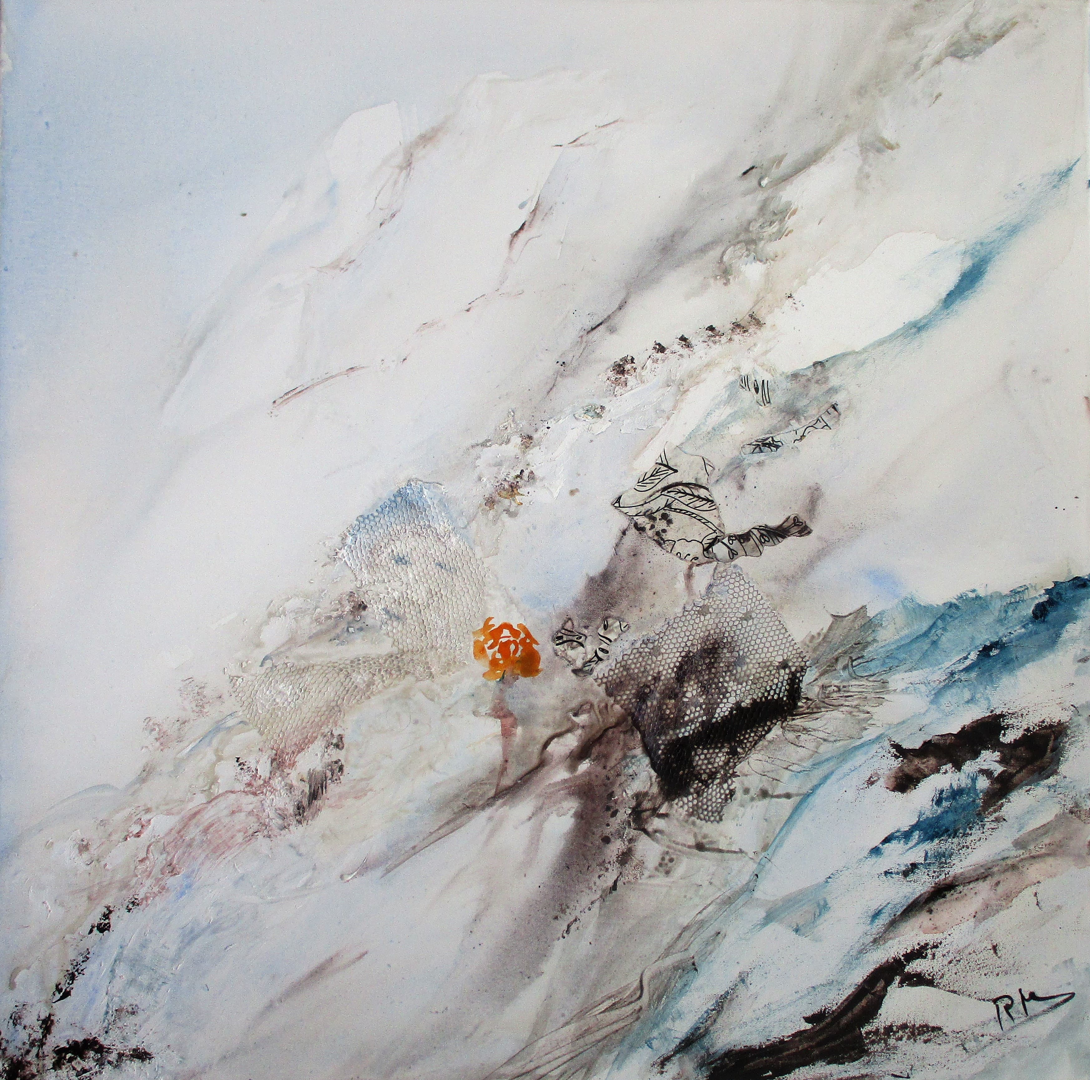 Aquarelle sur toile et collages