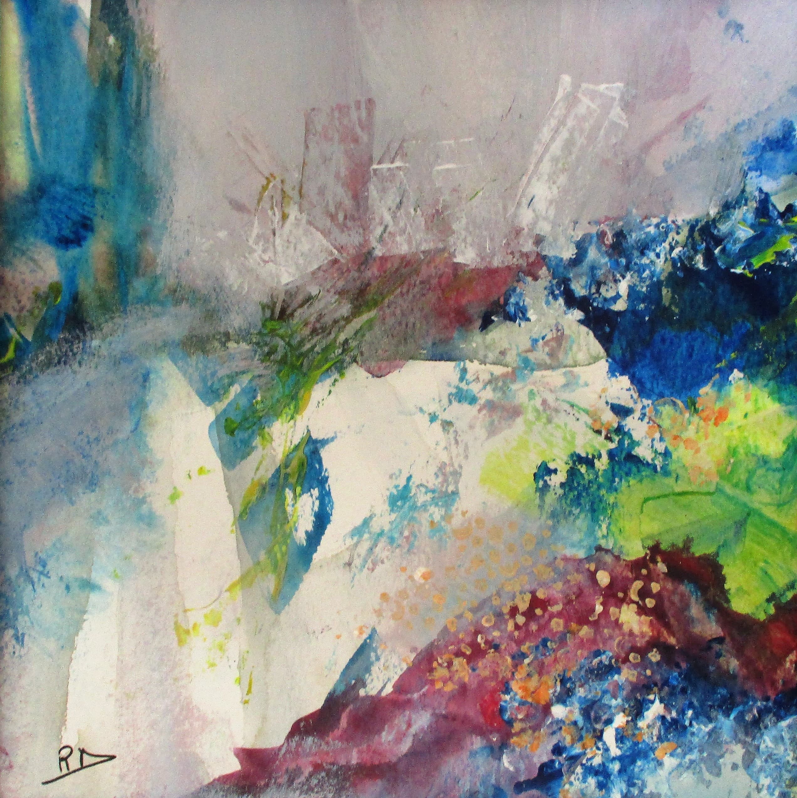 Aquarelle sur papier et collages