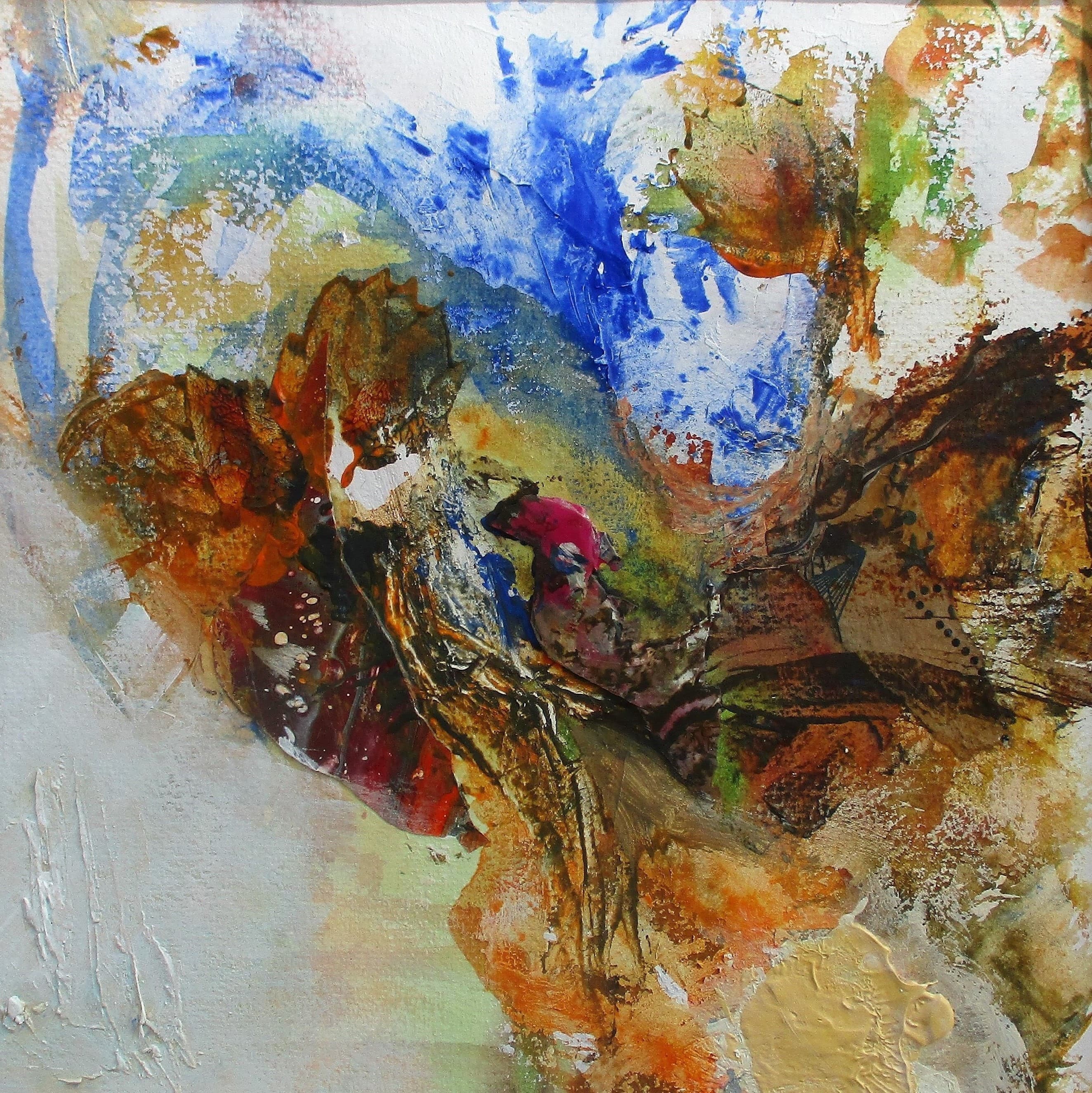 Tableau Acrylique et collages sur papier