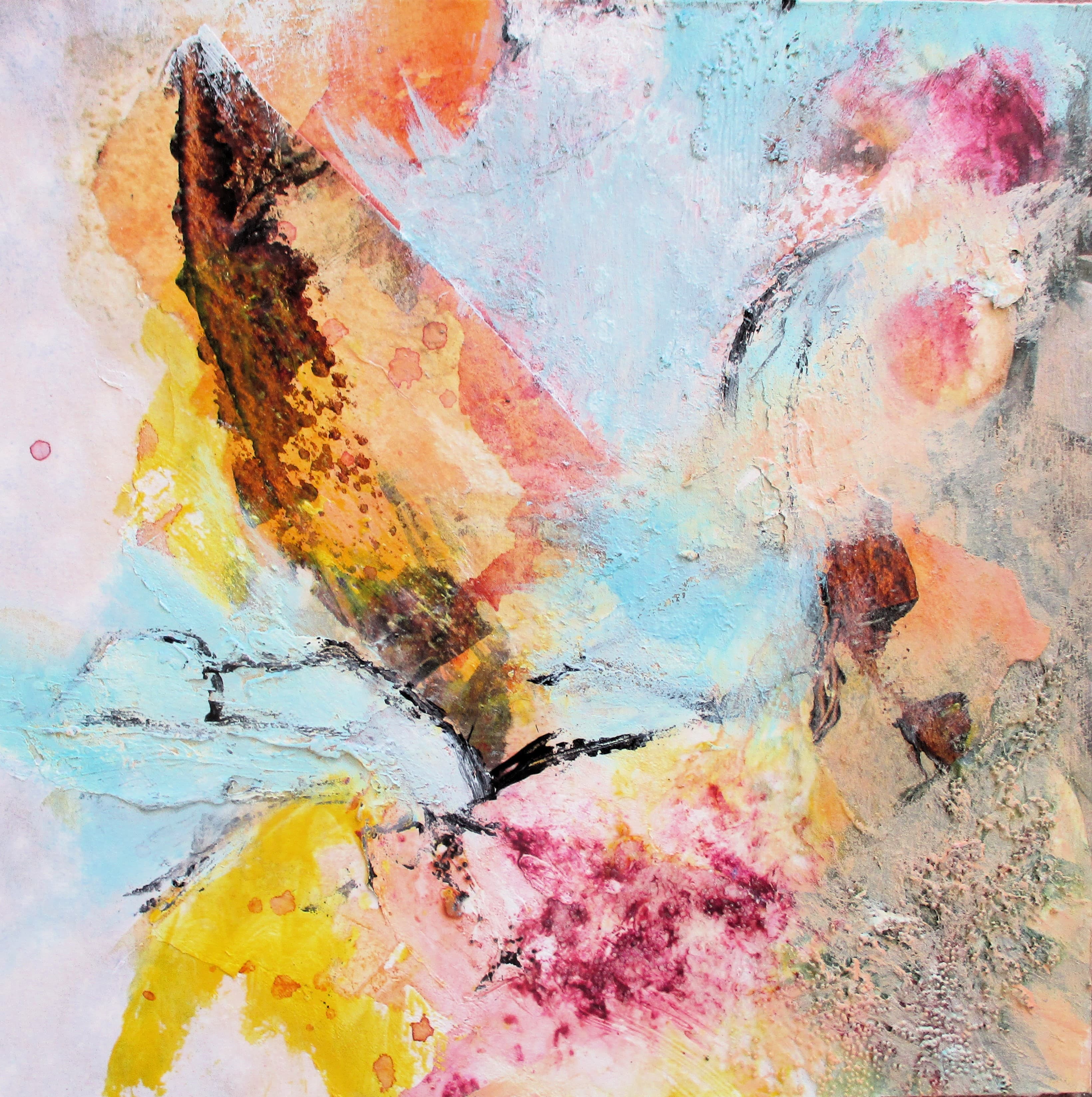 Tableau Acrylique et collages sur papier