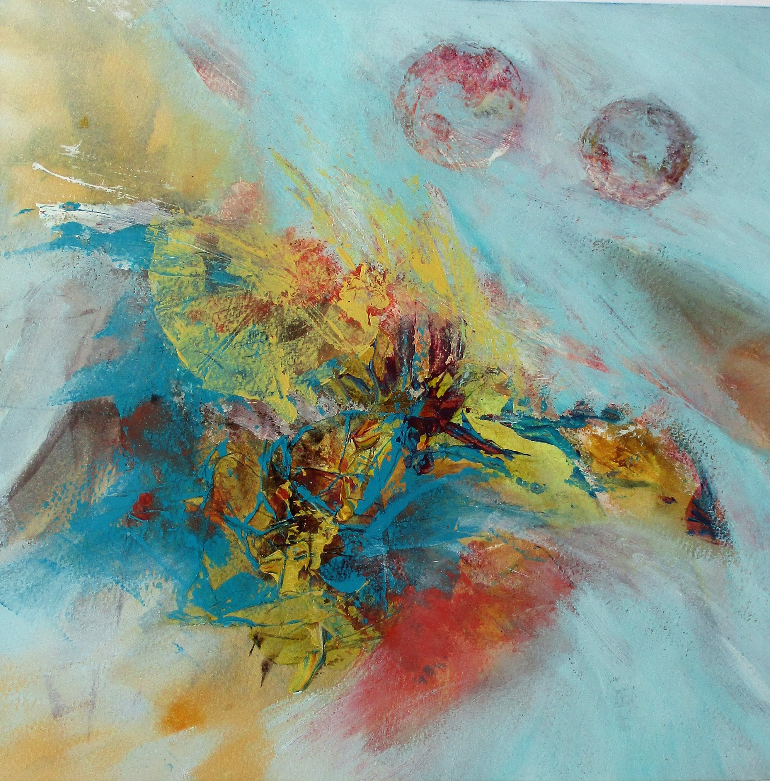 Tableau Acrylique et collages sur papier