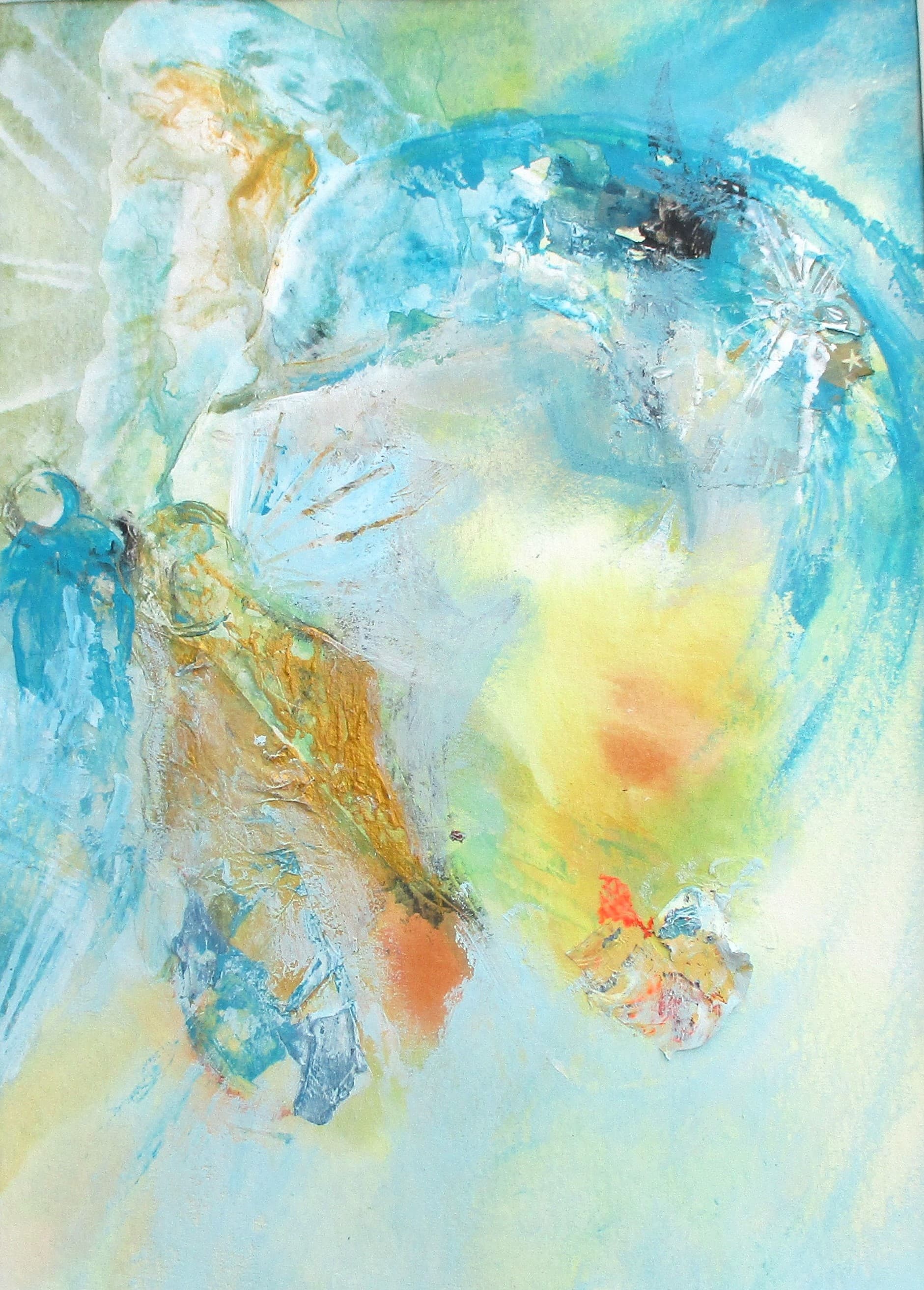 Aquarelle sur papier et collages
