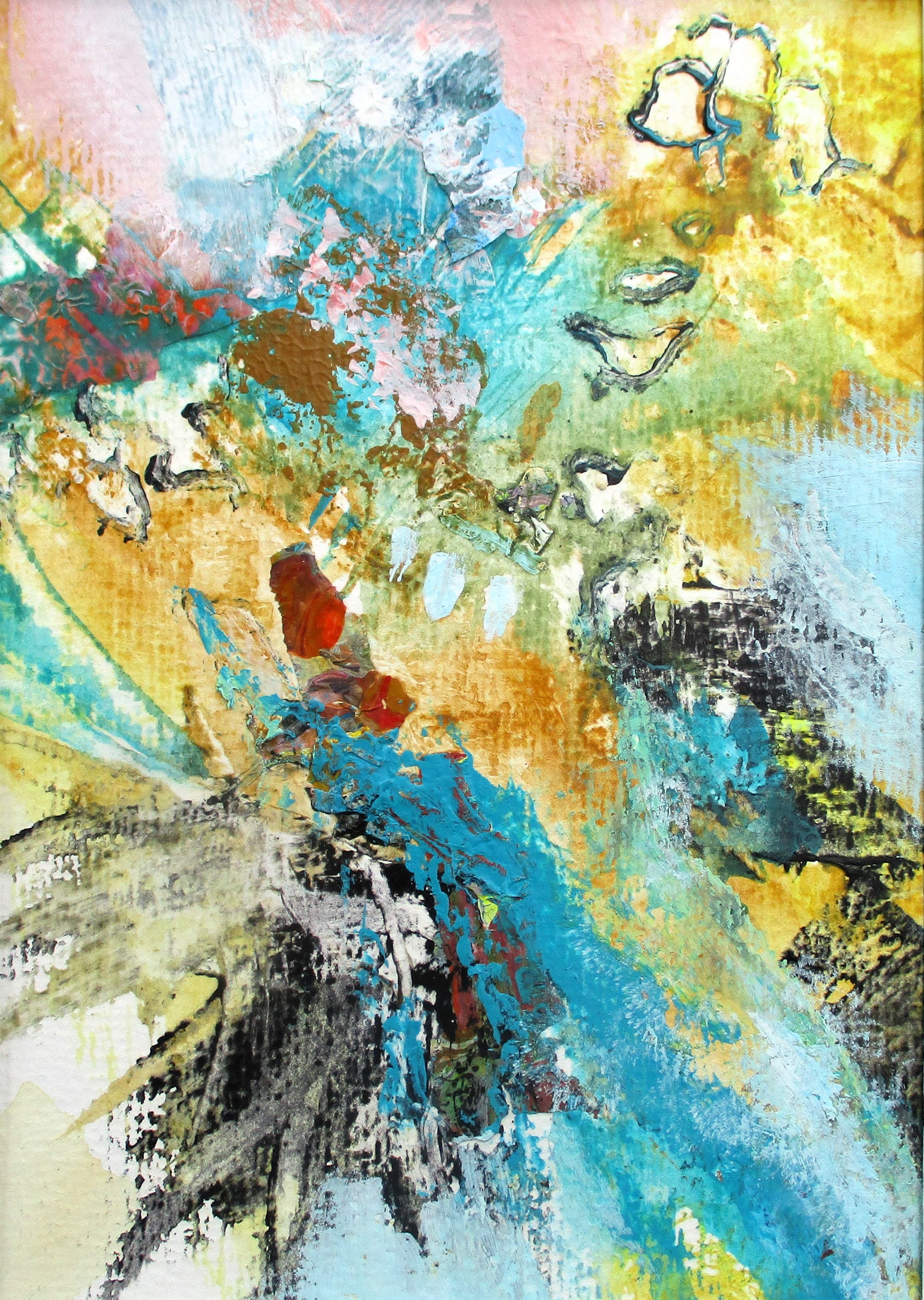 Tableau Acrylique et collages sur papier
