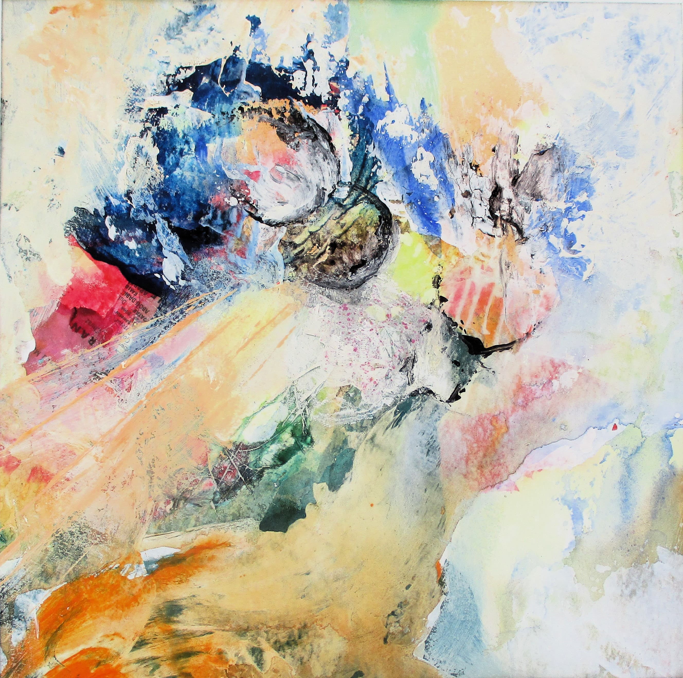 Tableau Acrylique et collages sur papier