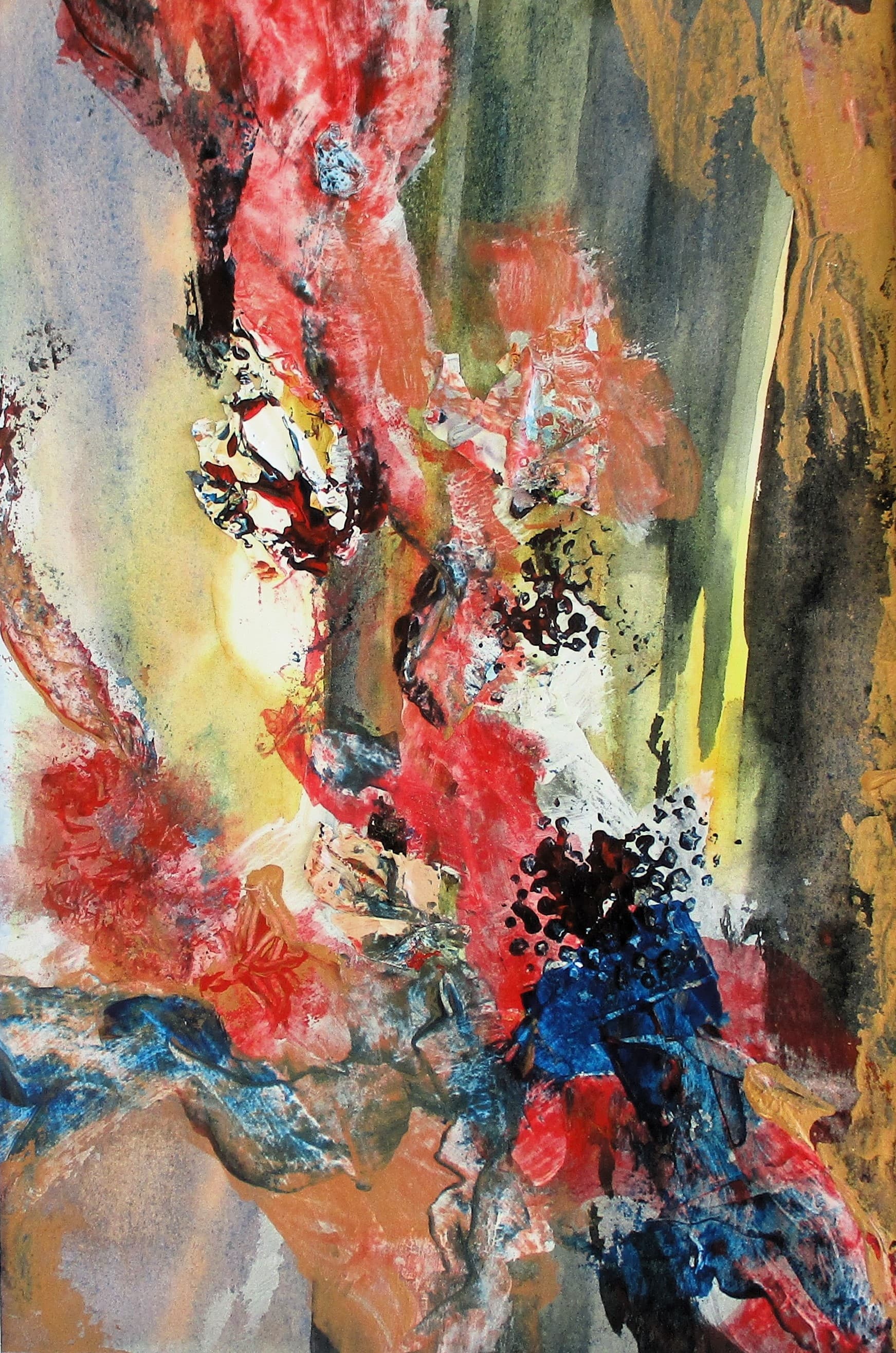 Tableau Acrylique et collages sur papier