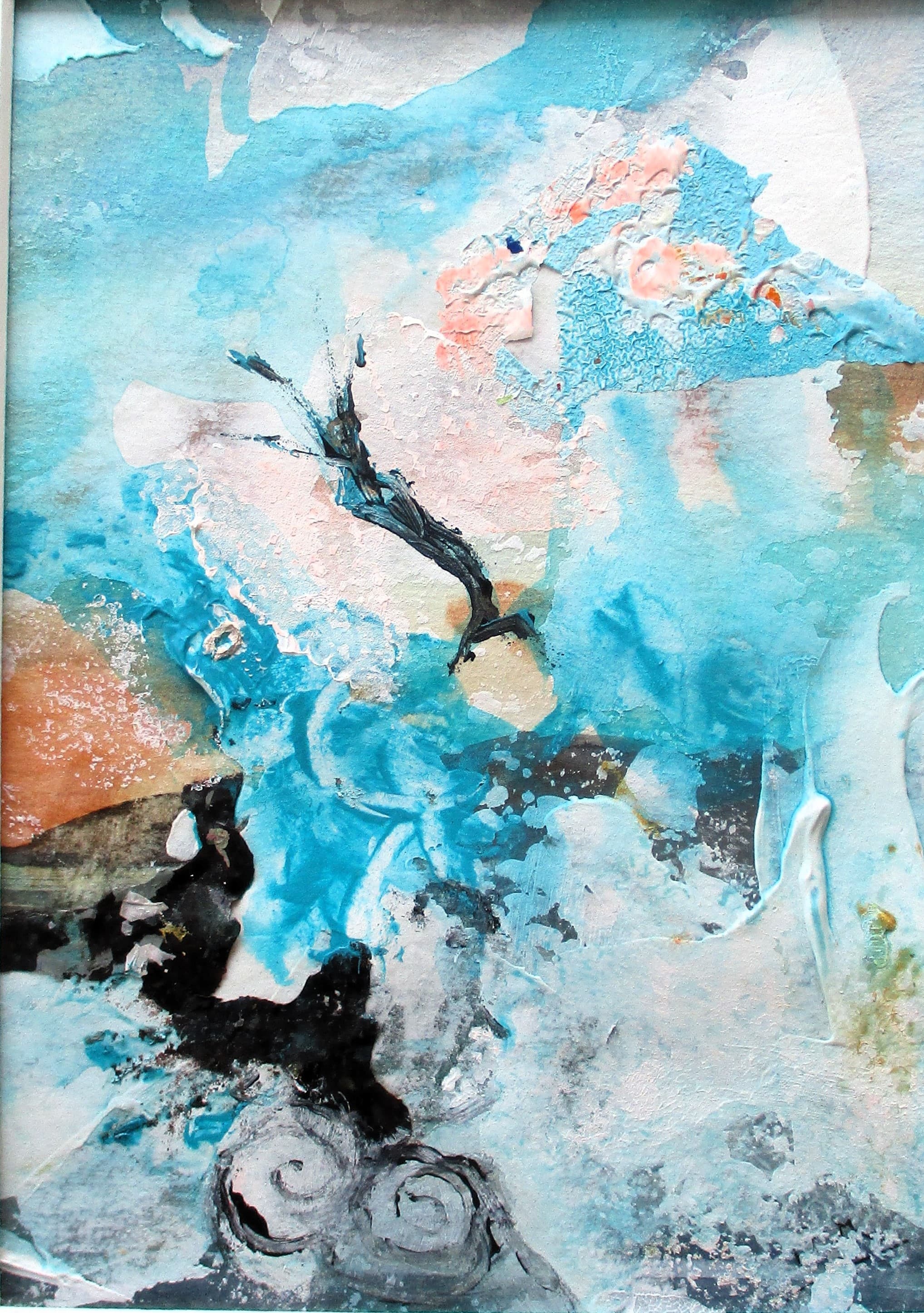 Tableau Acrylique et collages sur papier