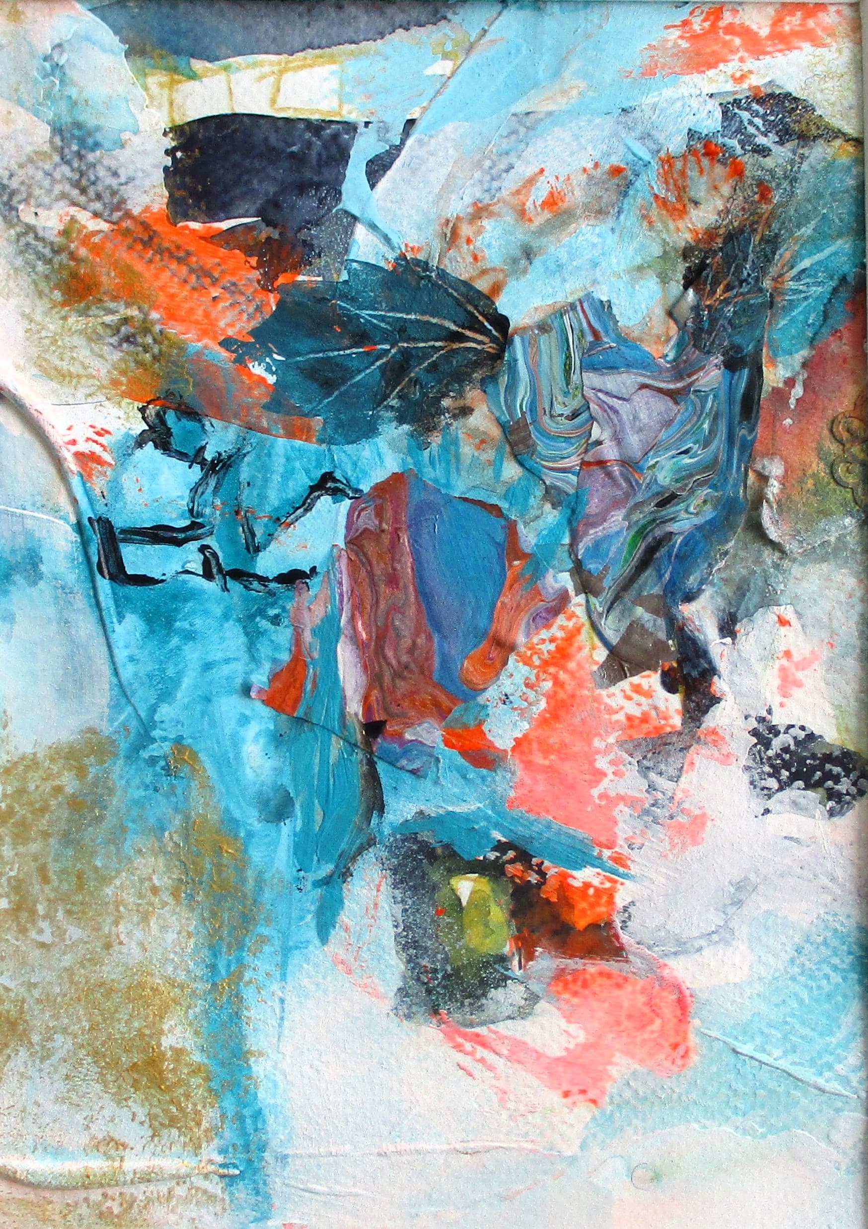 Tableau Acrylique et collages sur papier