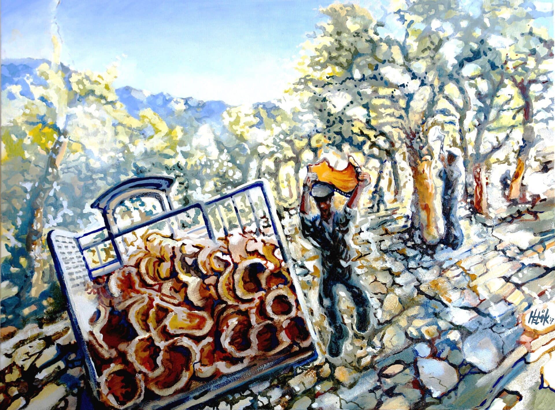 Peeling the Cork - 80 x 60 cm