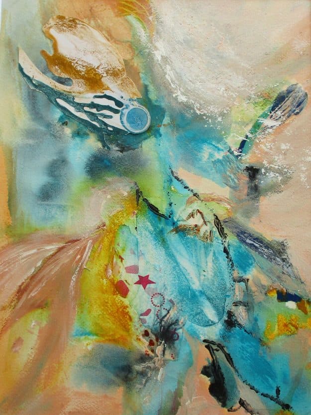 Tableau Acrylique et collages sur papier