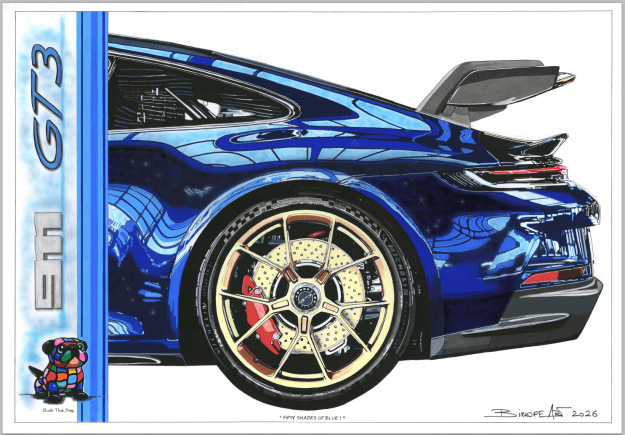 FIFTY SHADES OF BLUE, Porsche 911 GT3.