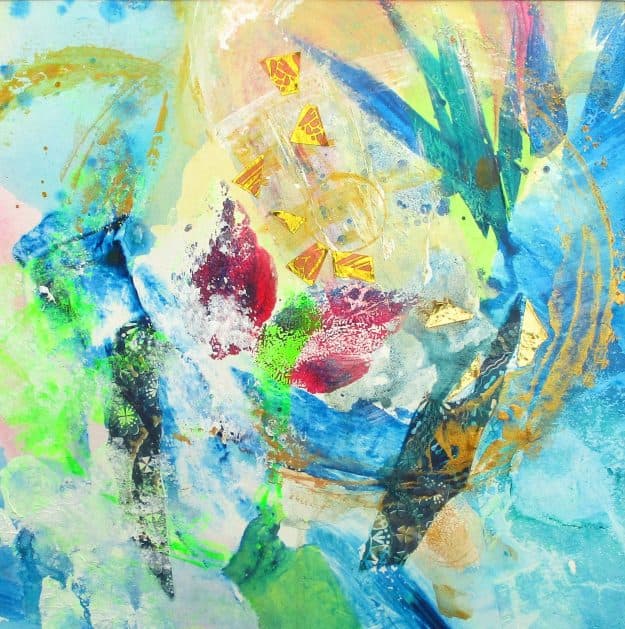 Tableau Acrylique et collages sur papier