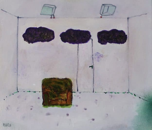 Partly cloudy, with squares